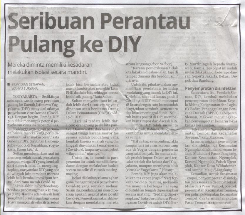 Kliping jogja terbaru