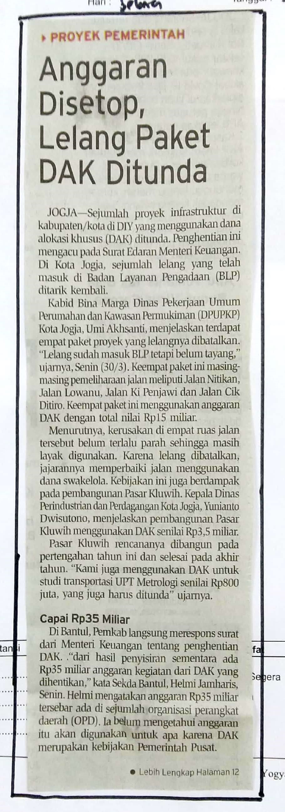 Kliping jogja terbaru