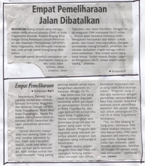 Kliping jogja terbaru