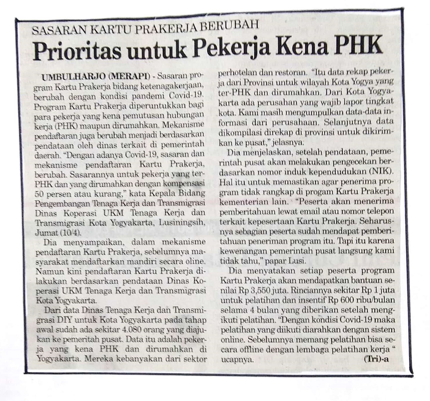 Kliping jogja terbaru