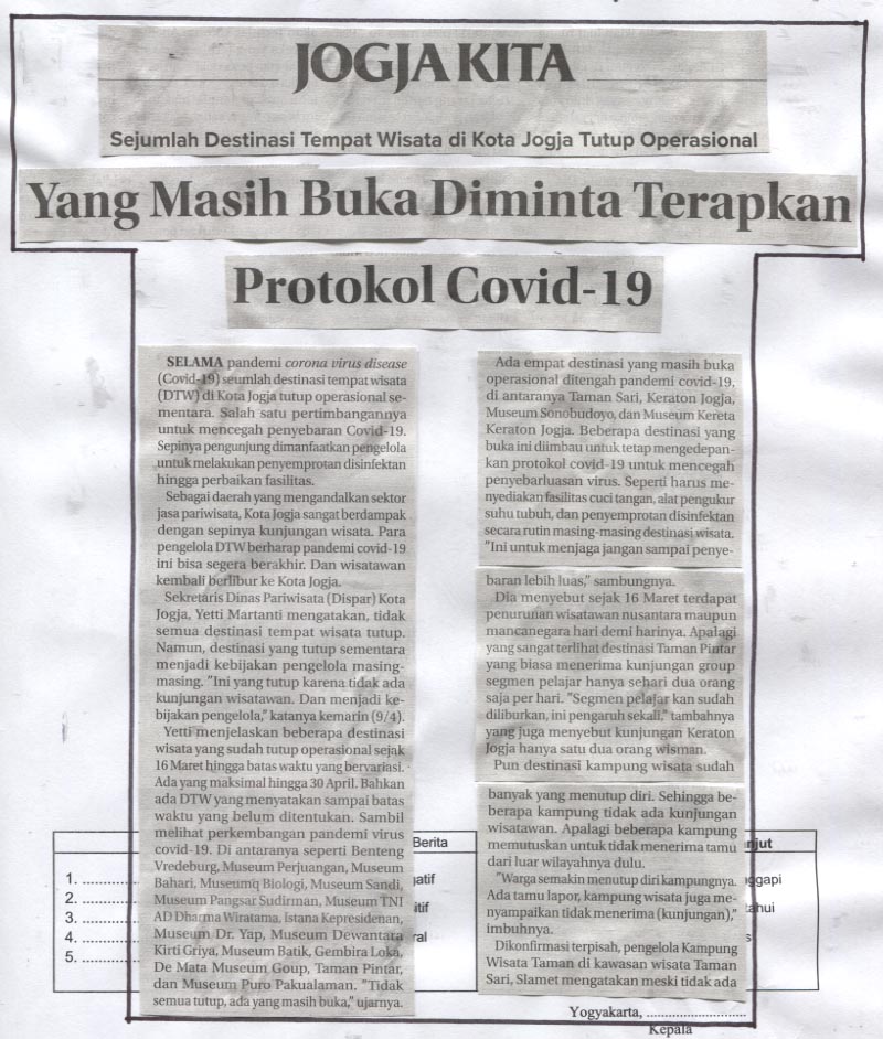 Kliping jogja terbaru