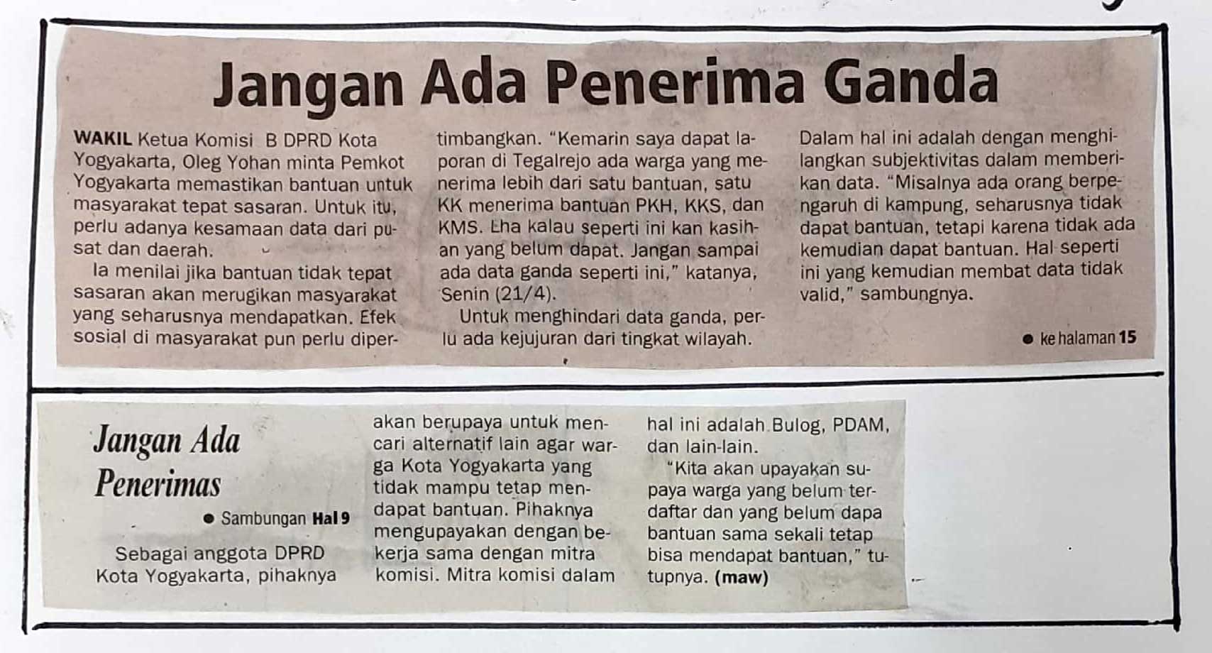 Kliping jogja terbaru