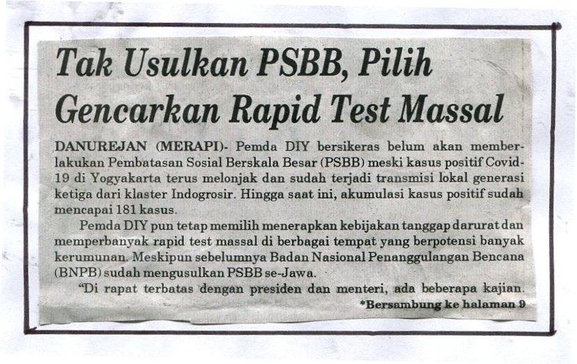 Kliping jogja terbaru