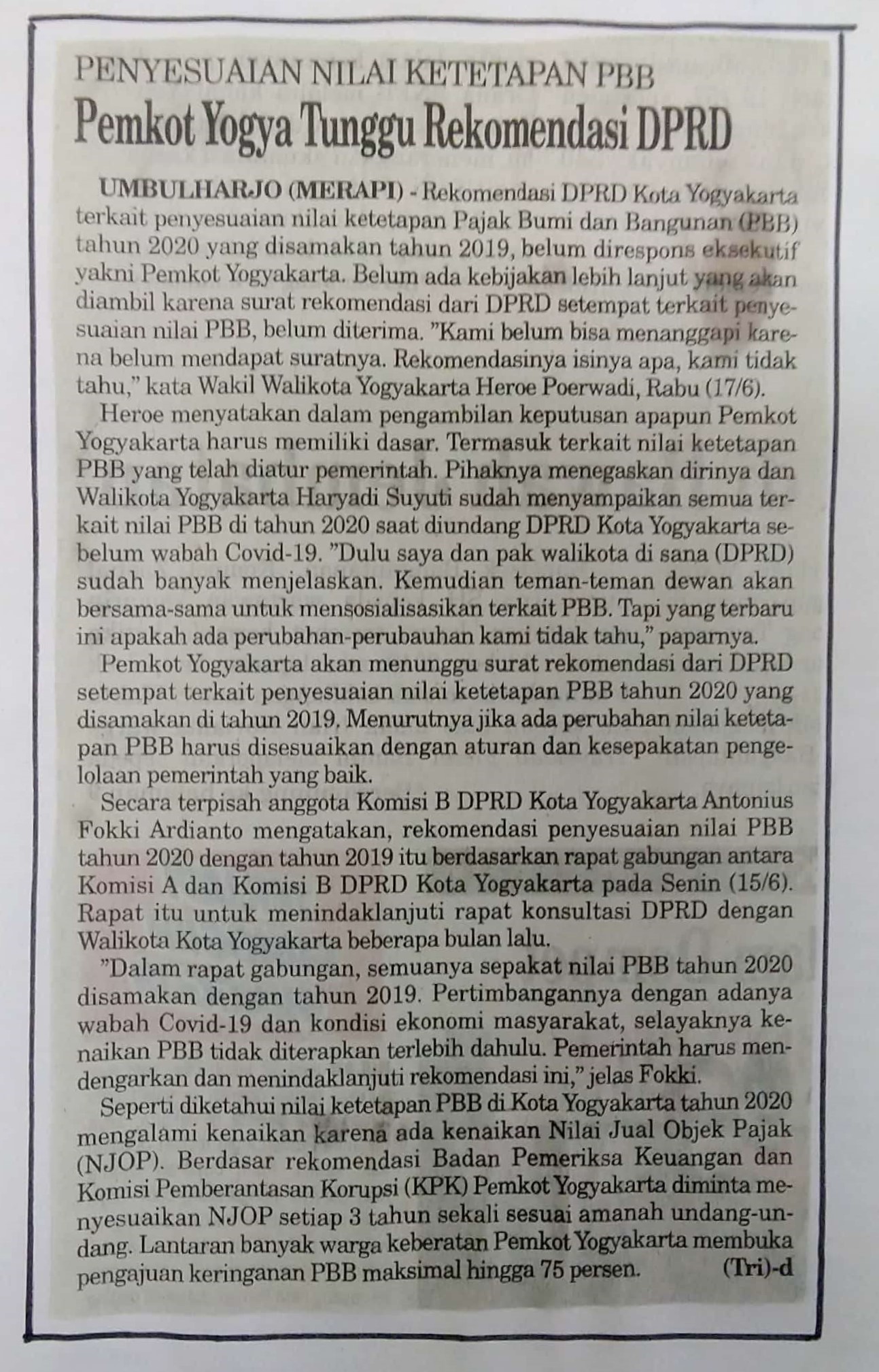 Kliping jogja terbaru