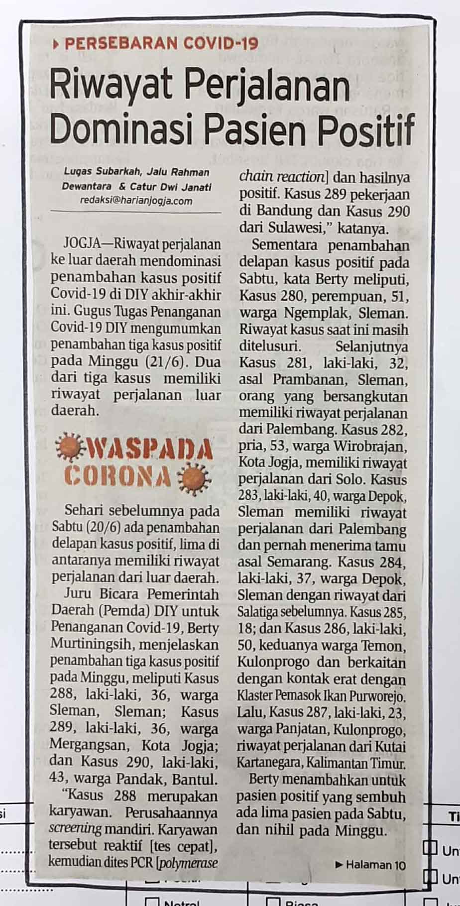 Kliping jogja terbaru