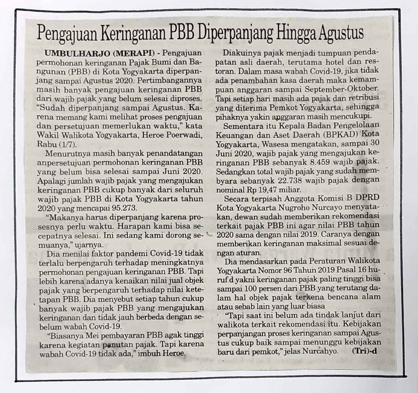 Kliping jogja terbaru