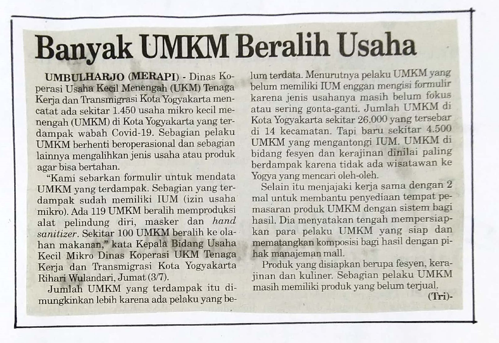 Kliping jogja terbaru