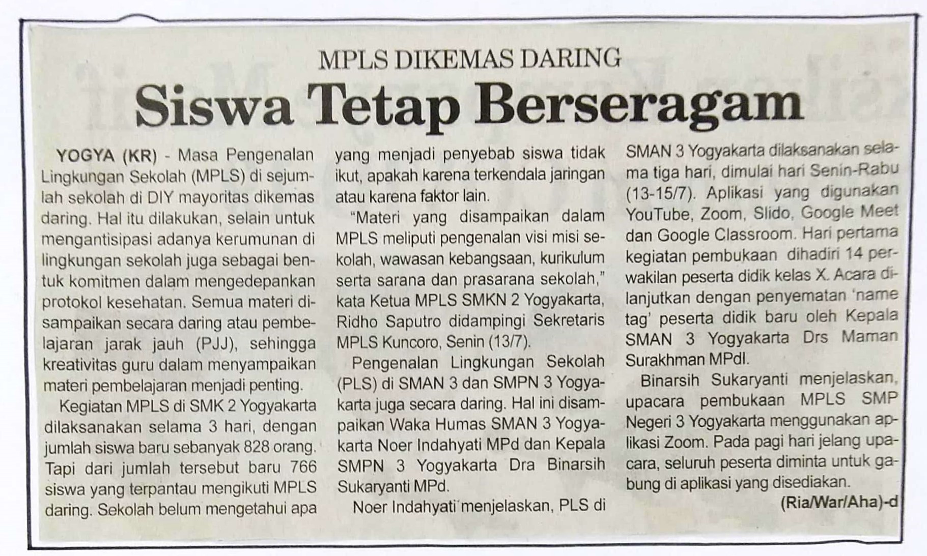 Kliping jogja terbaru