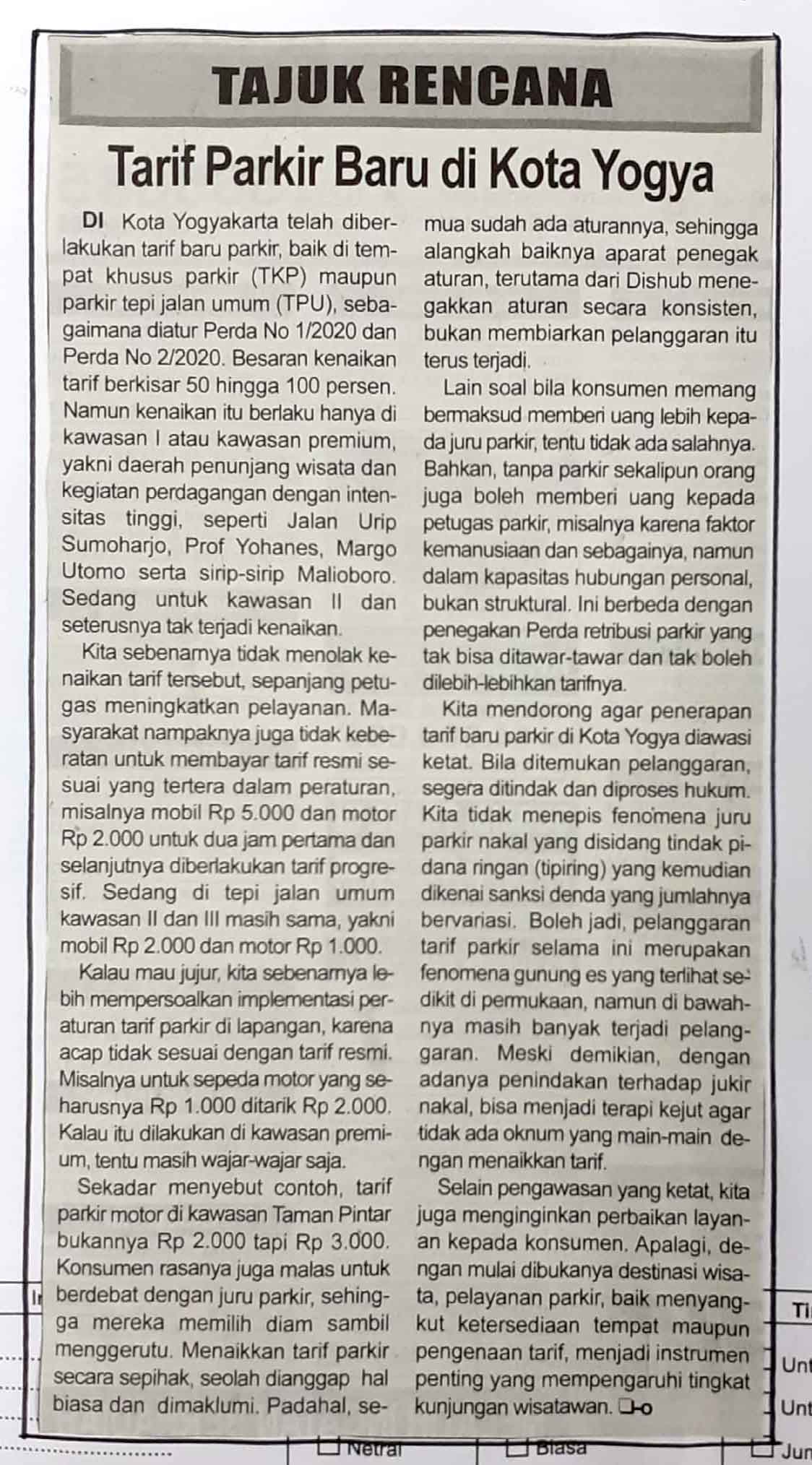 Contoh Tajuk Rencana Dalam Surat Kabar