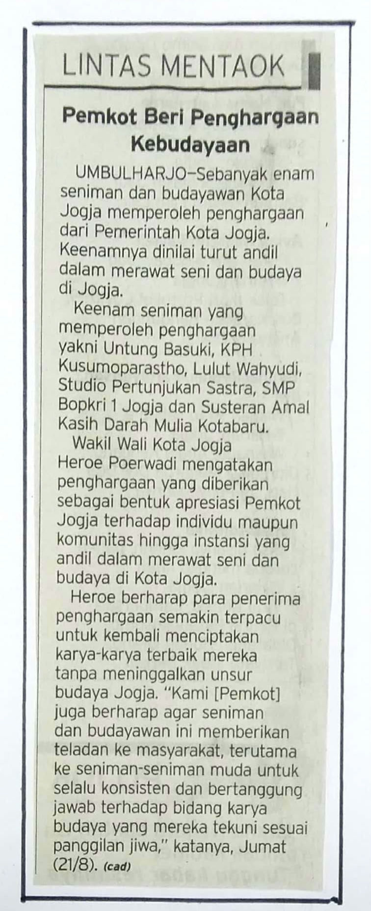 Kliping jogja terbaru