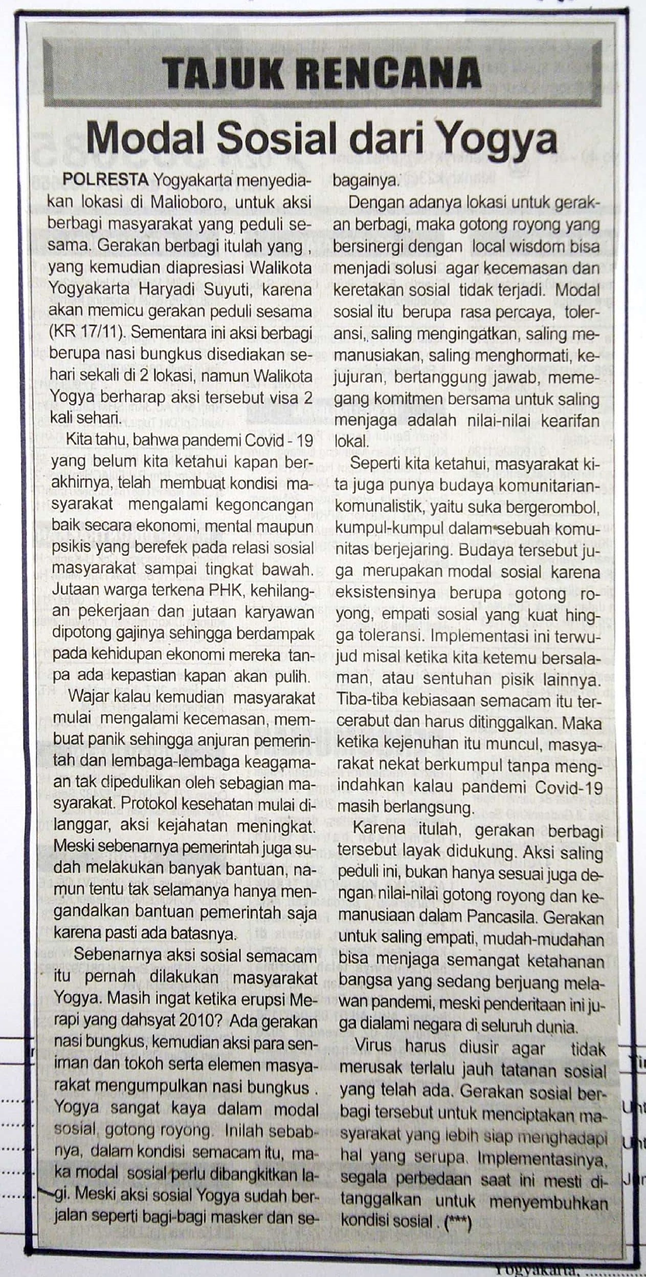 Kliping jogja terbaru