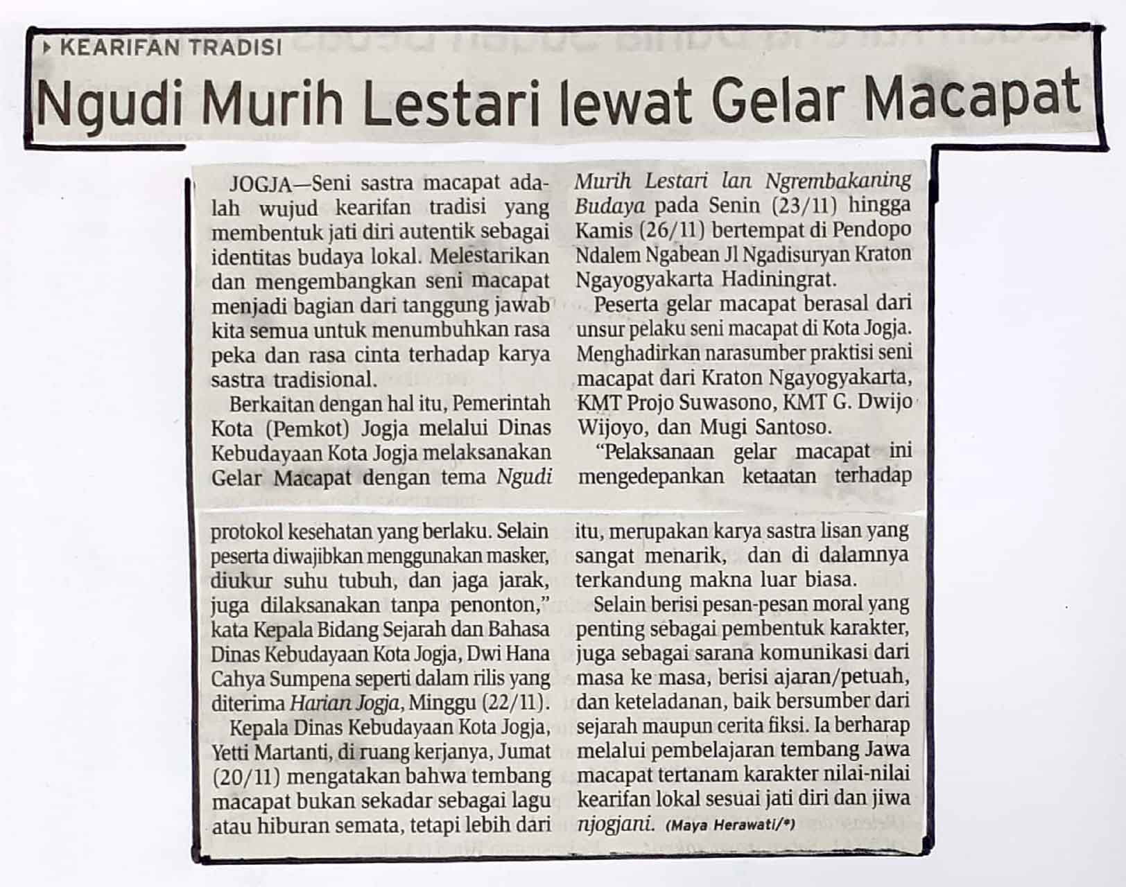 Kliping jogja terbaru