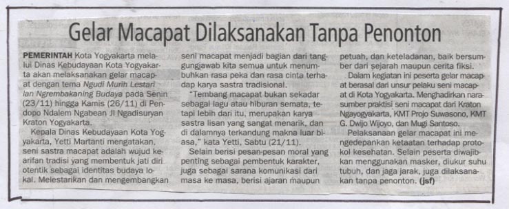 Kliping jogja terbaru