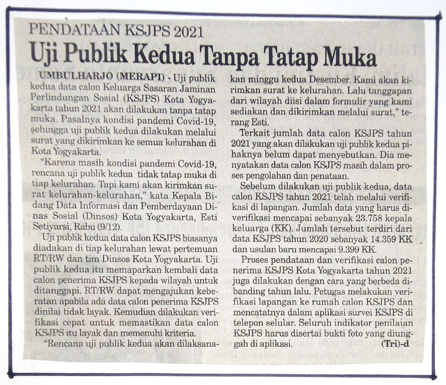 Kliping jogja terbaru