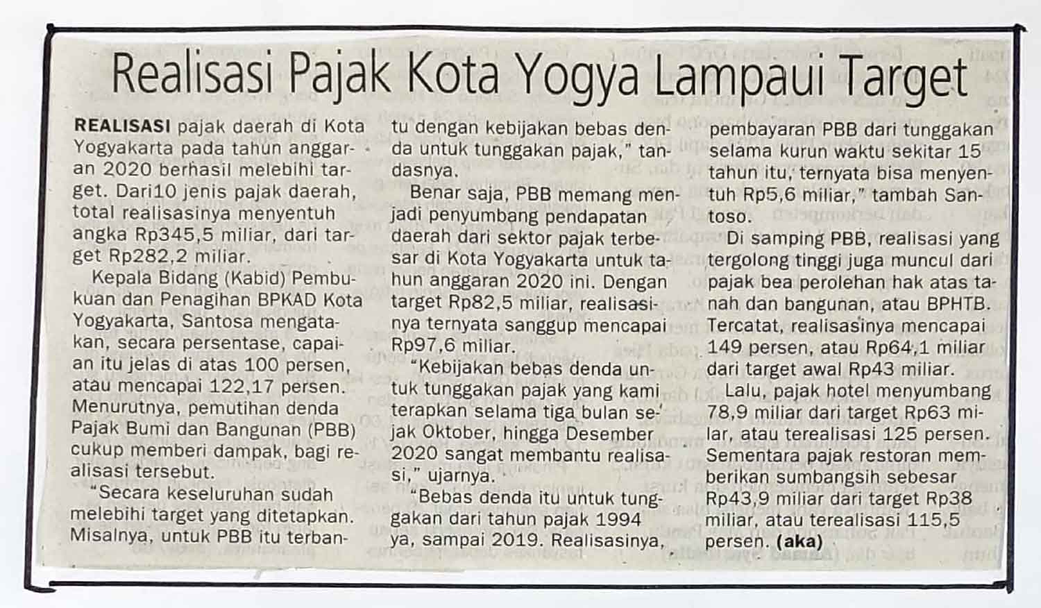 Kliping jogja terbaru