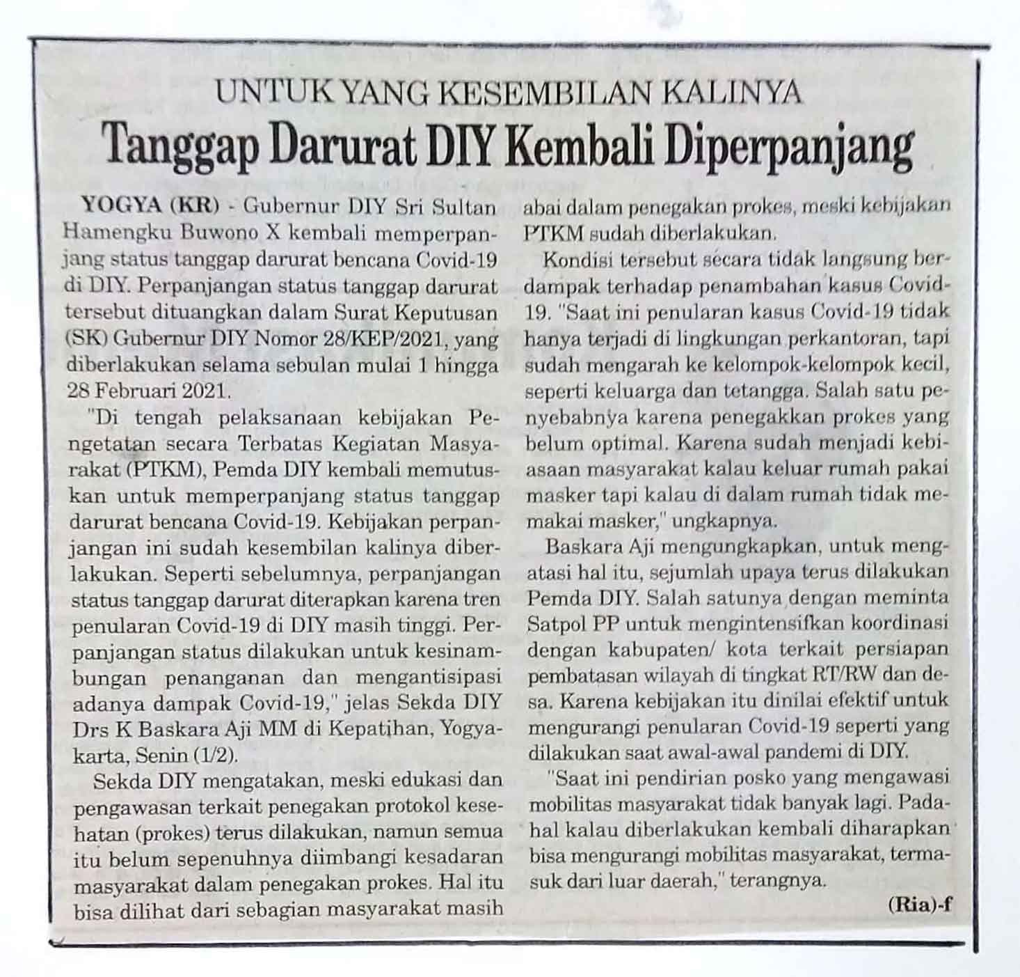Kliping jogja terbaru