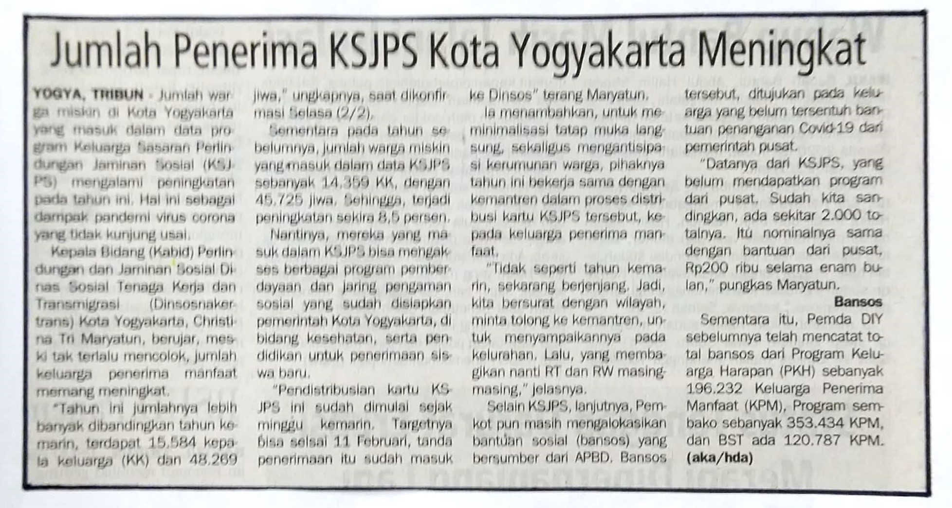 Kliping jogja terbaru