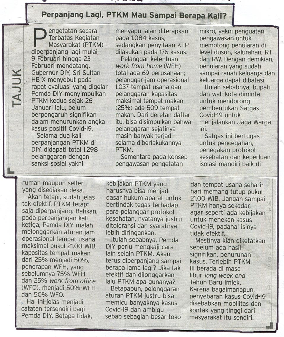 Kliping jogja terbaru