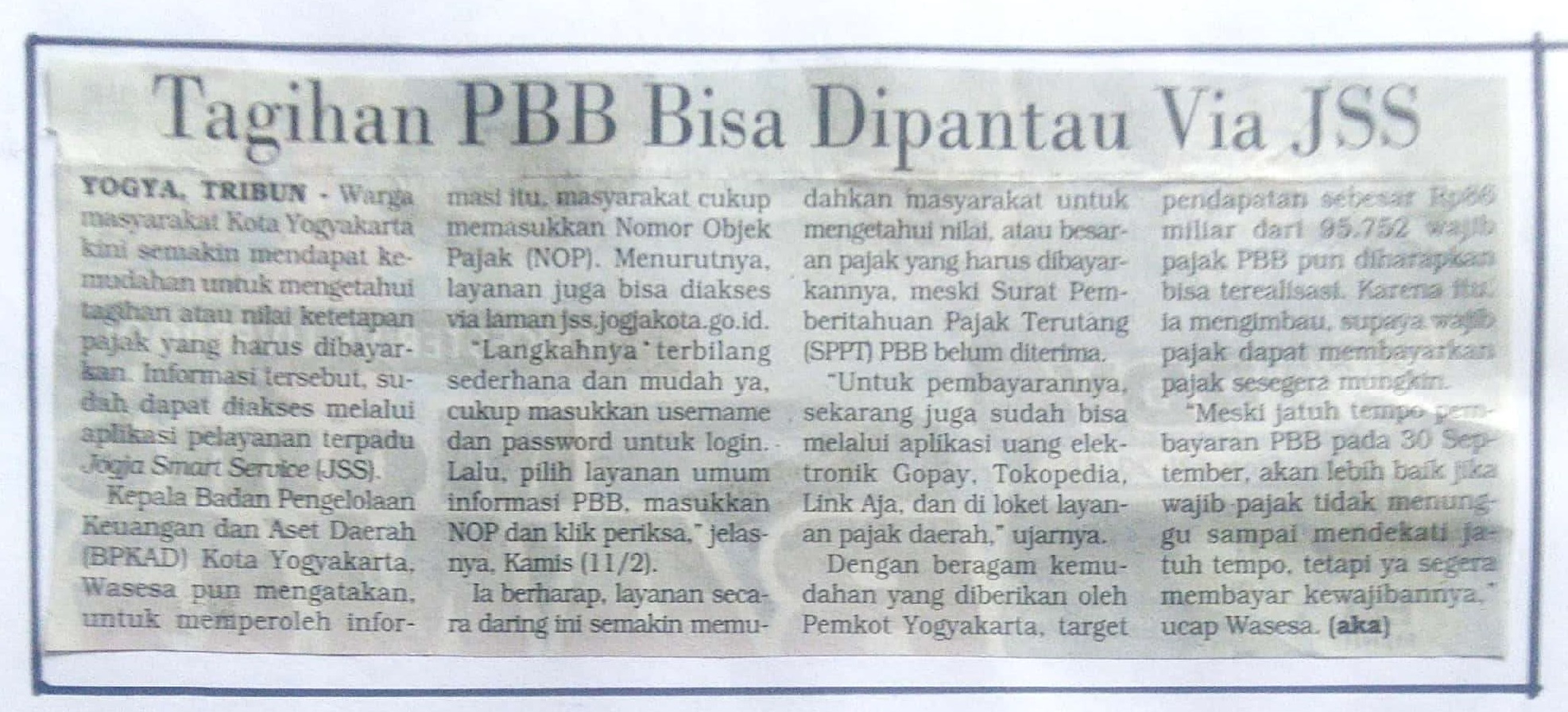 Kliping jogja terbaru