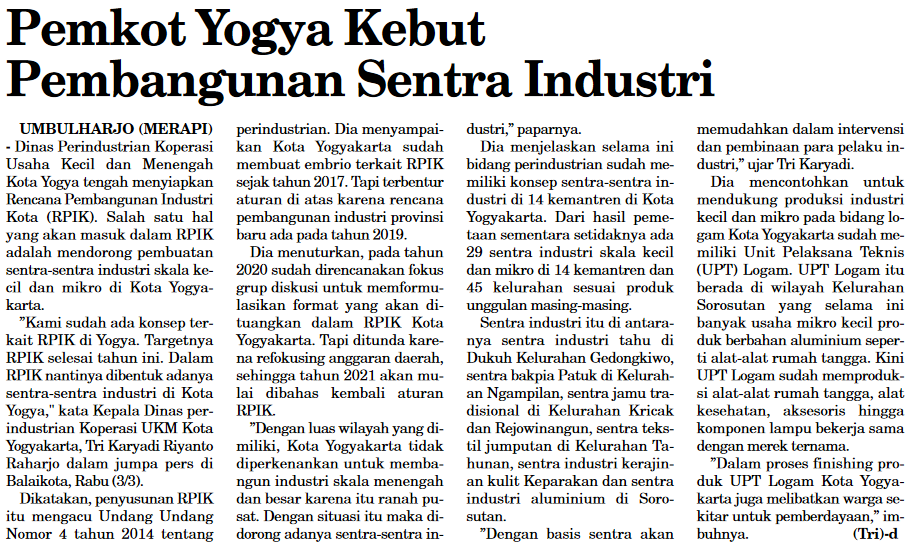 Kliping jogja terbaru