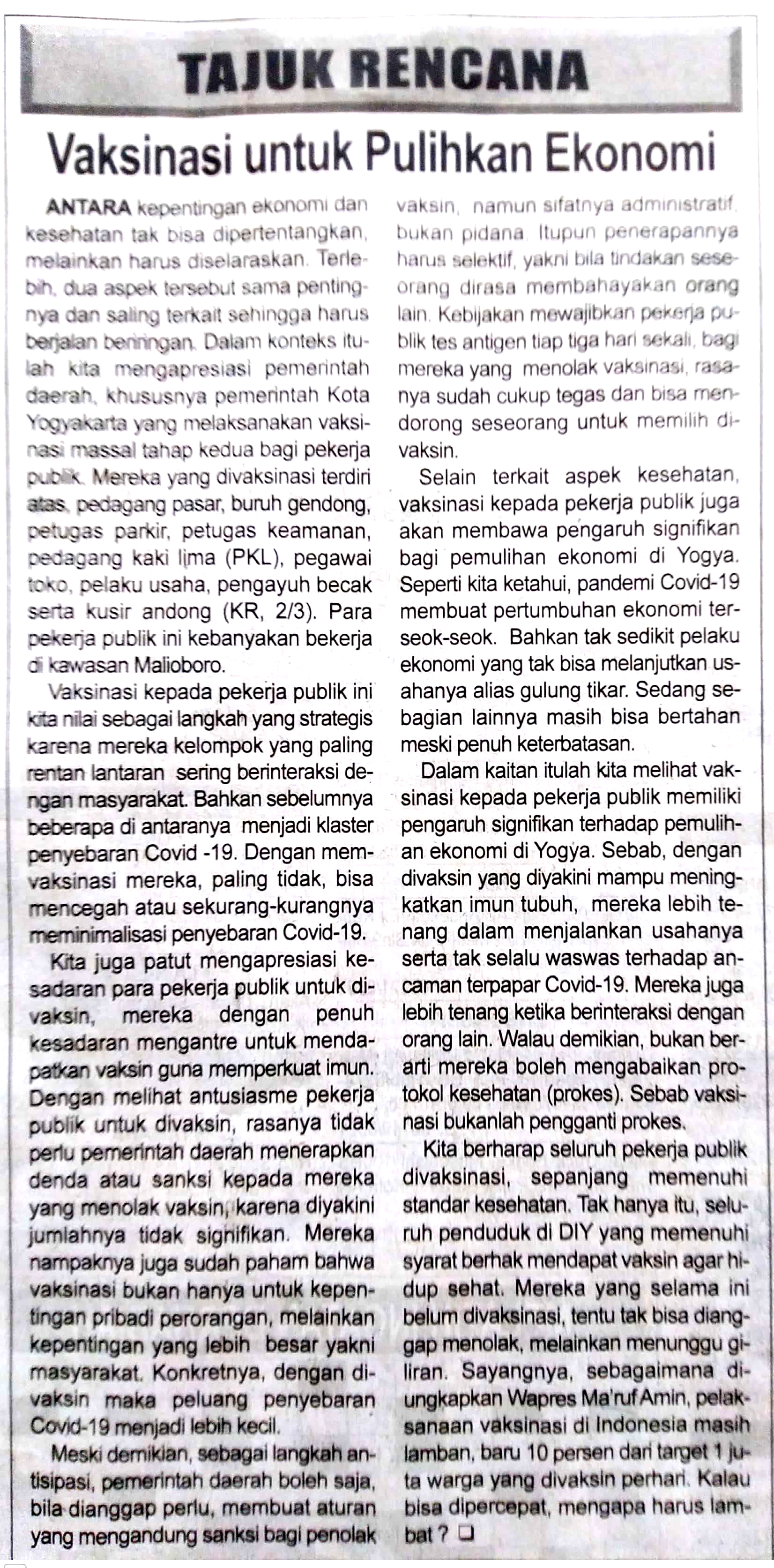 Kliping jogja terbaru