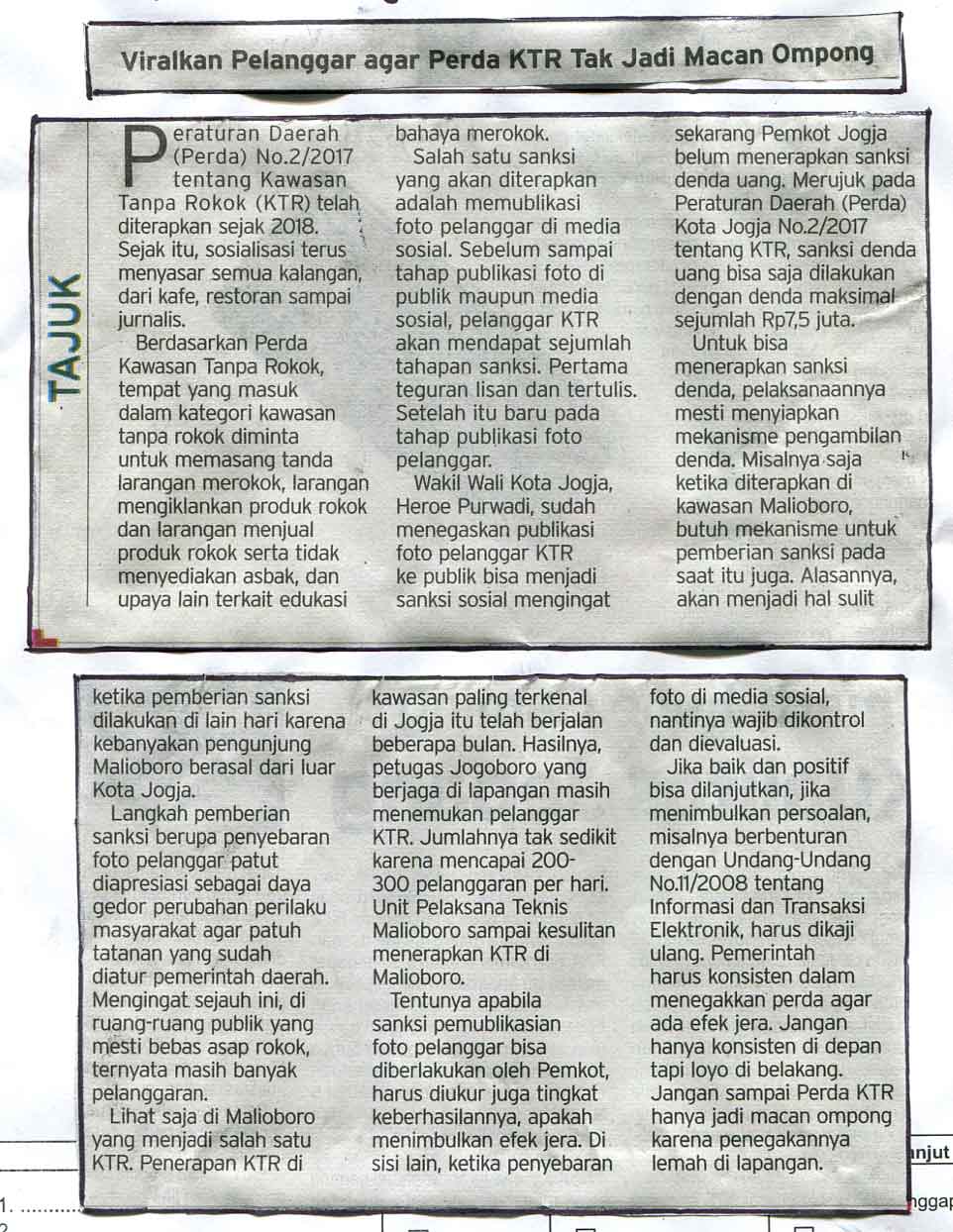 Kliping jogja terbaru