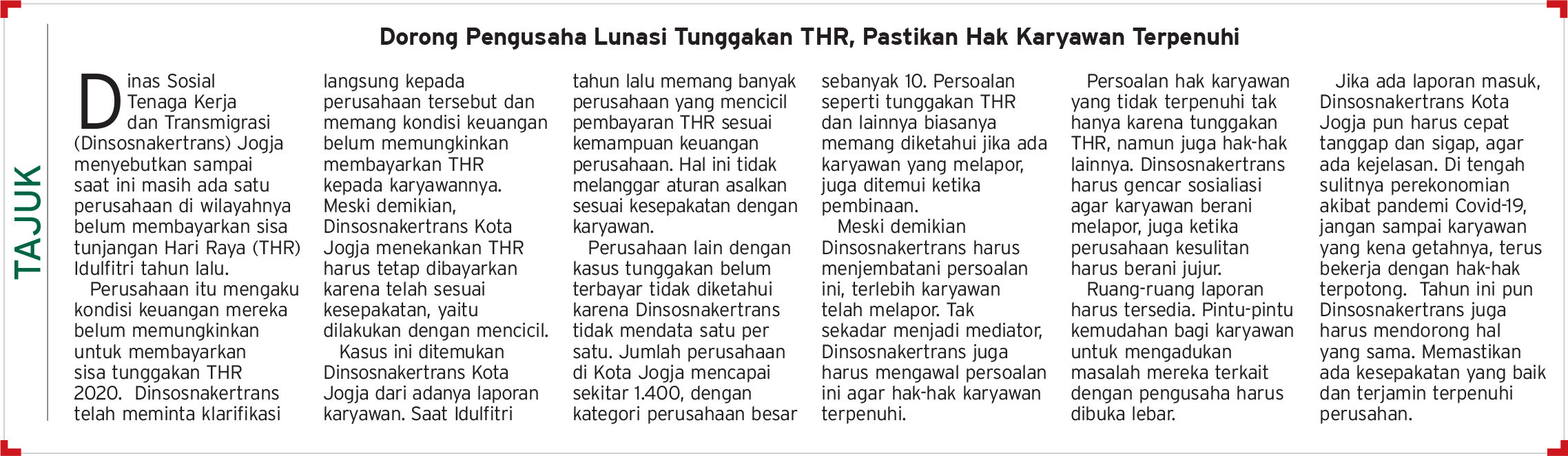 Kliping jogja terbaru