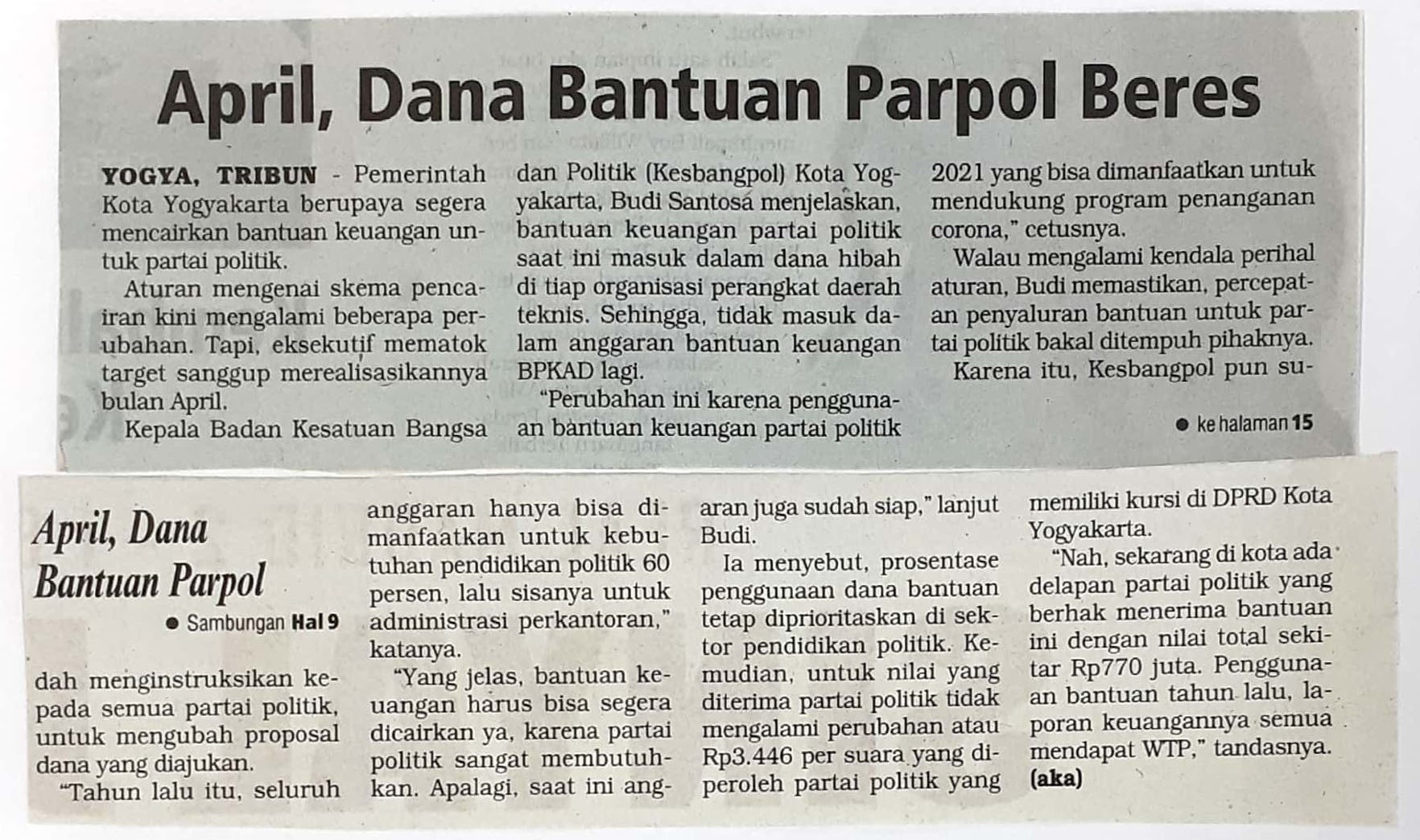Kliping jogja terbaru