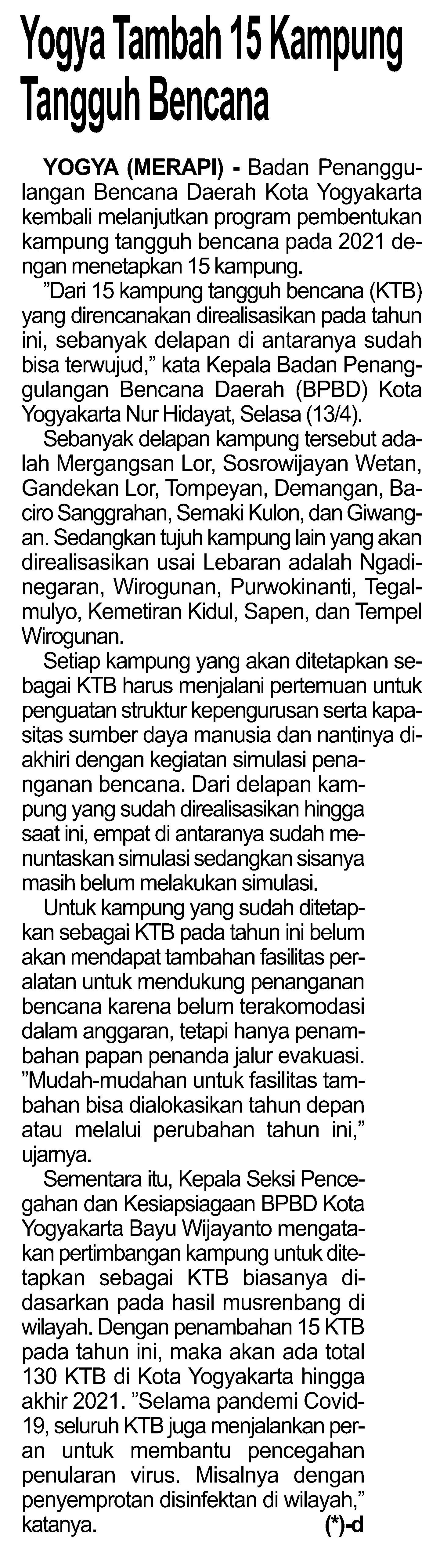Kliping jogja terbaru