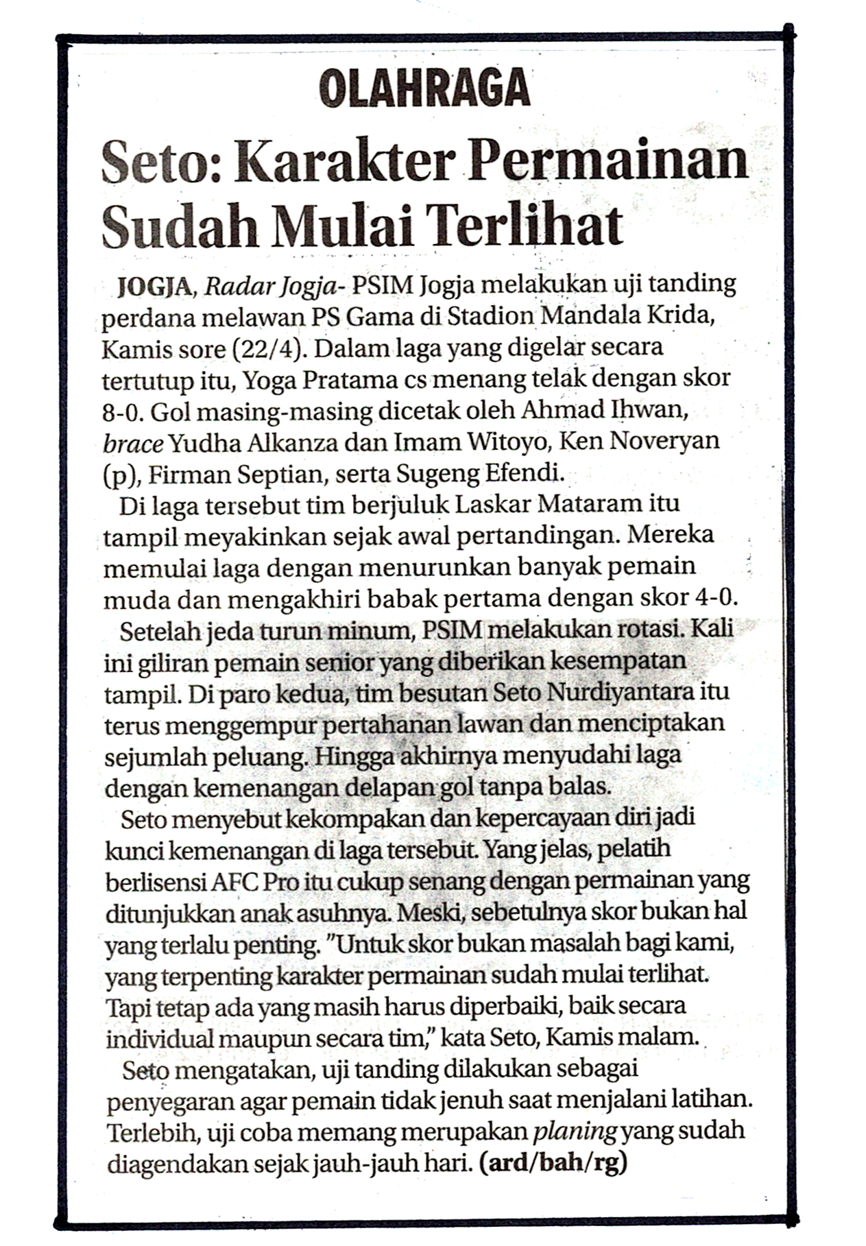 Kliping jogja terbaru