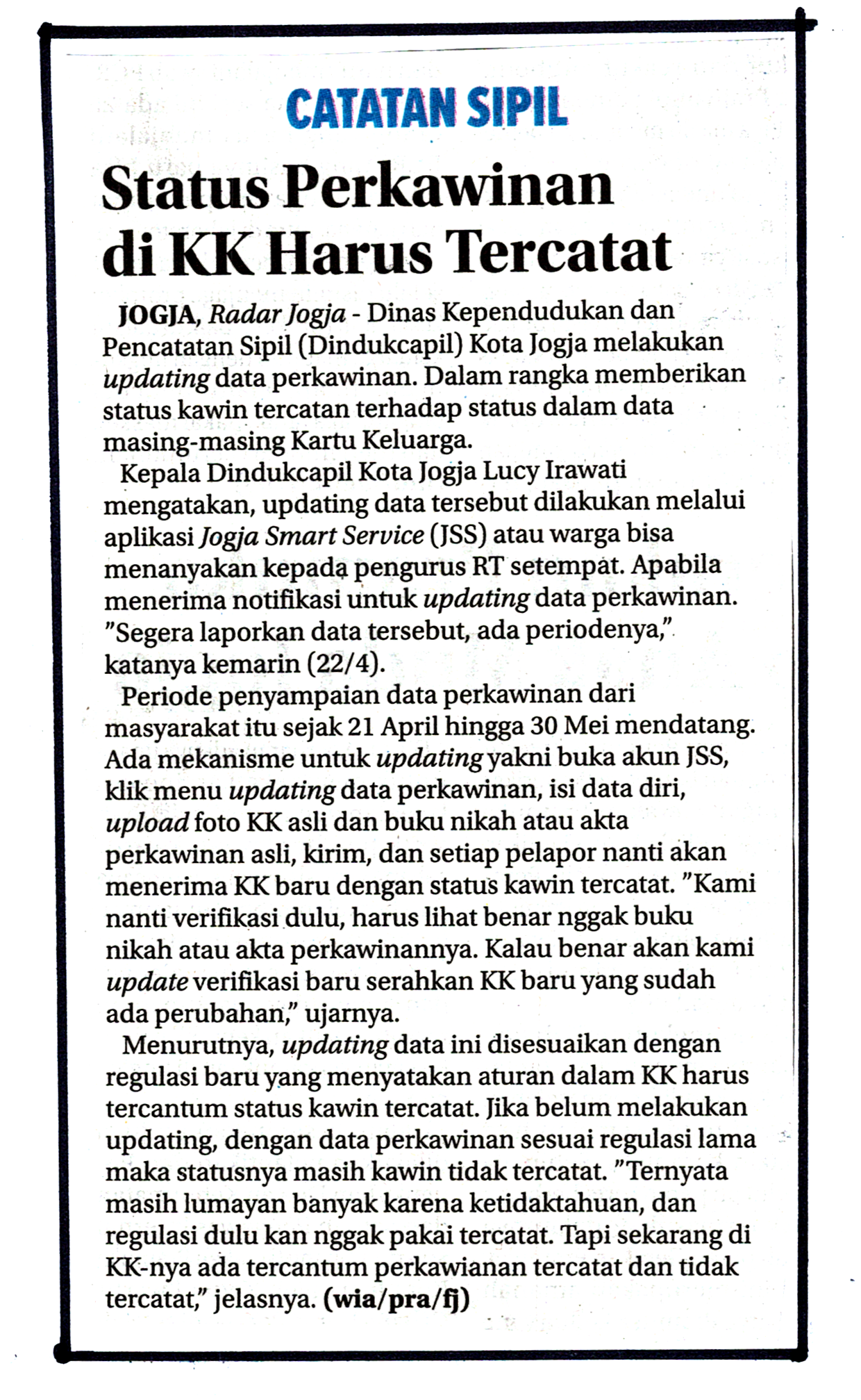 Kliping jogja terbaru