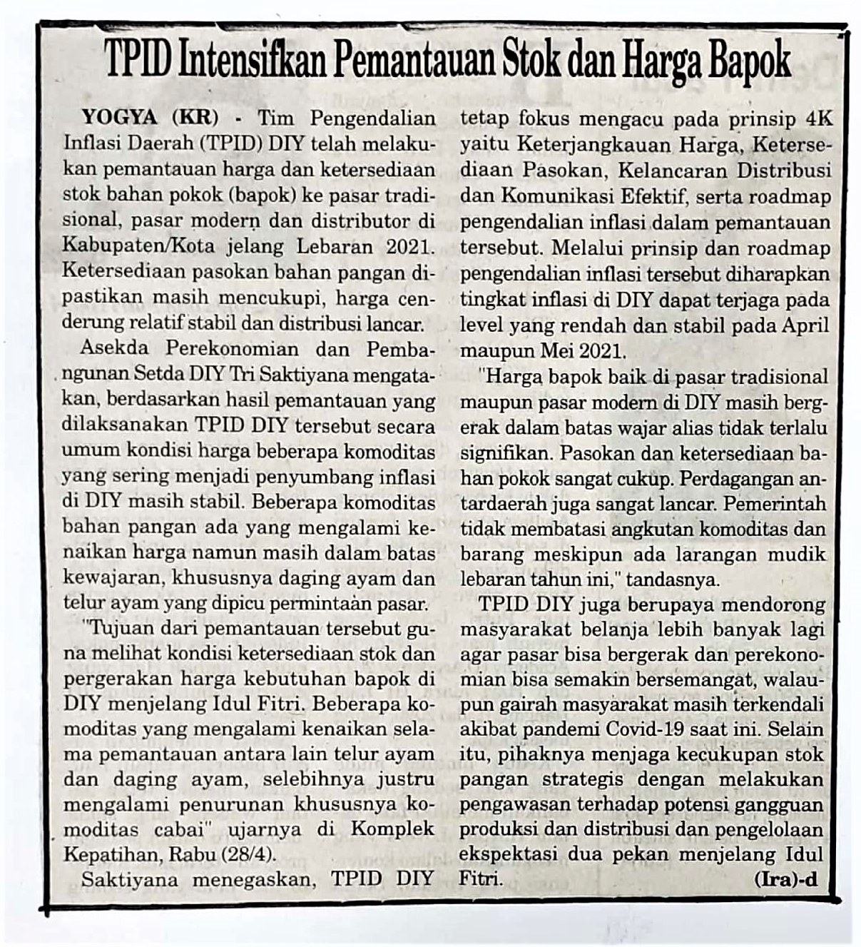 Kliping jogja terbaru