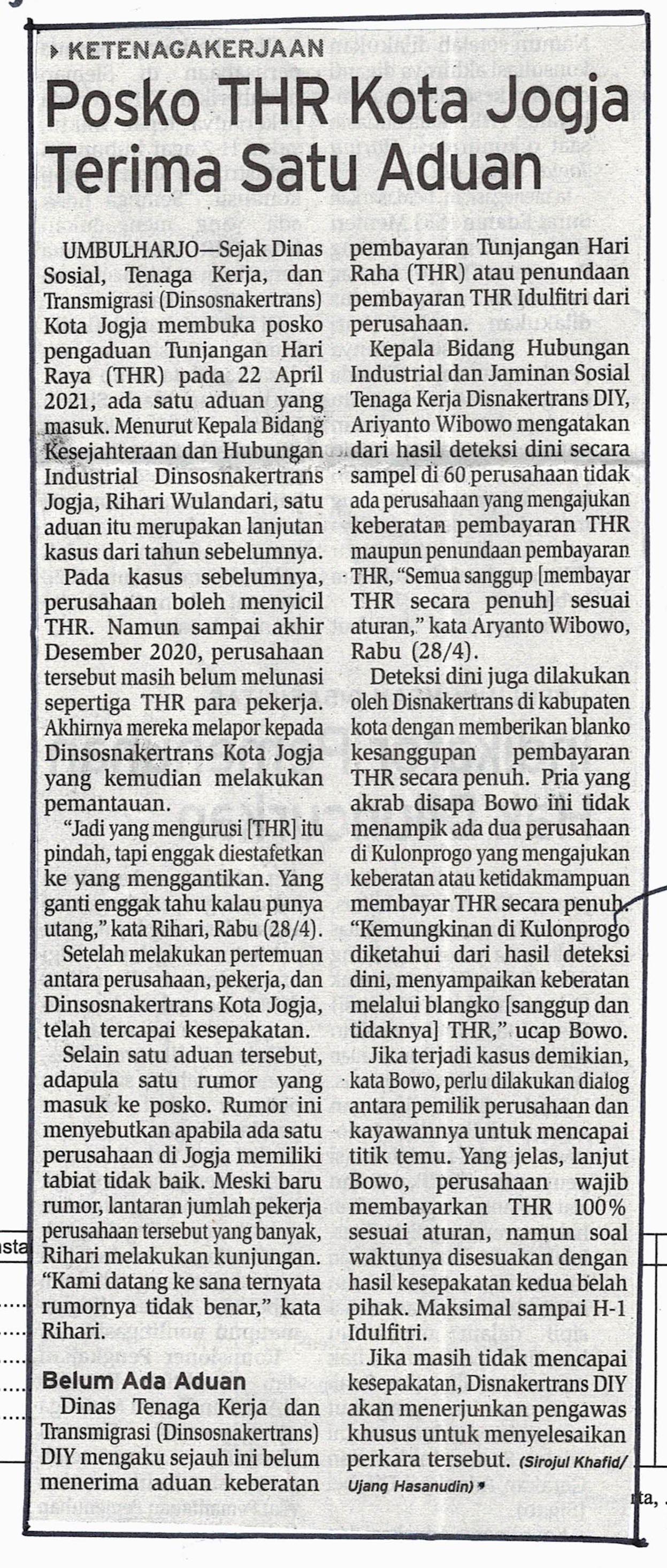 Kliping jogja terbaru