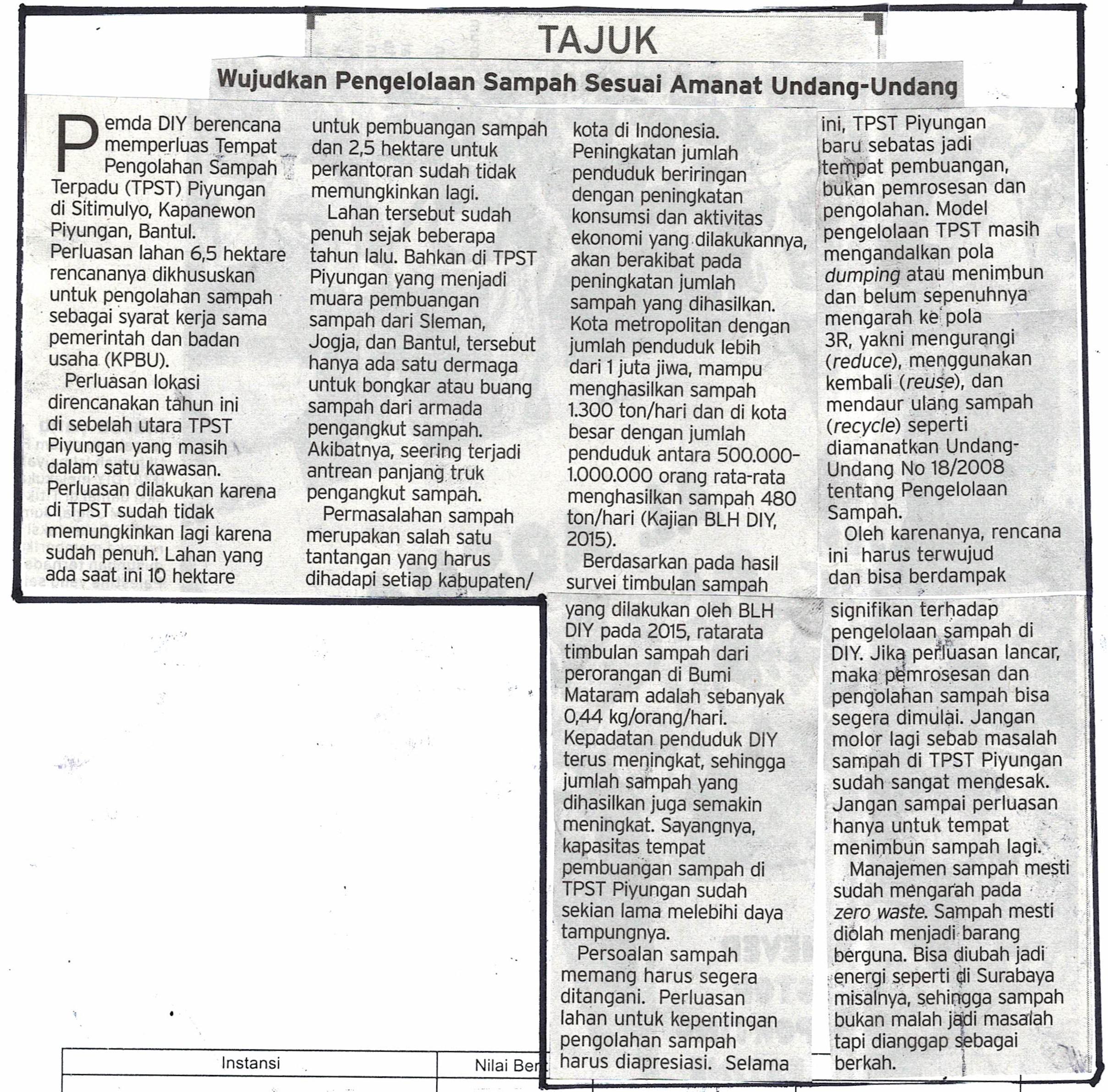 Kliping jogja terbaru