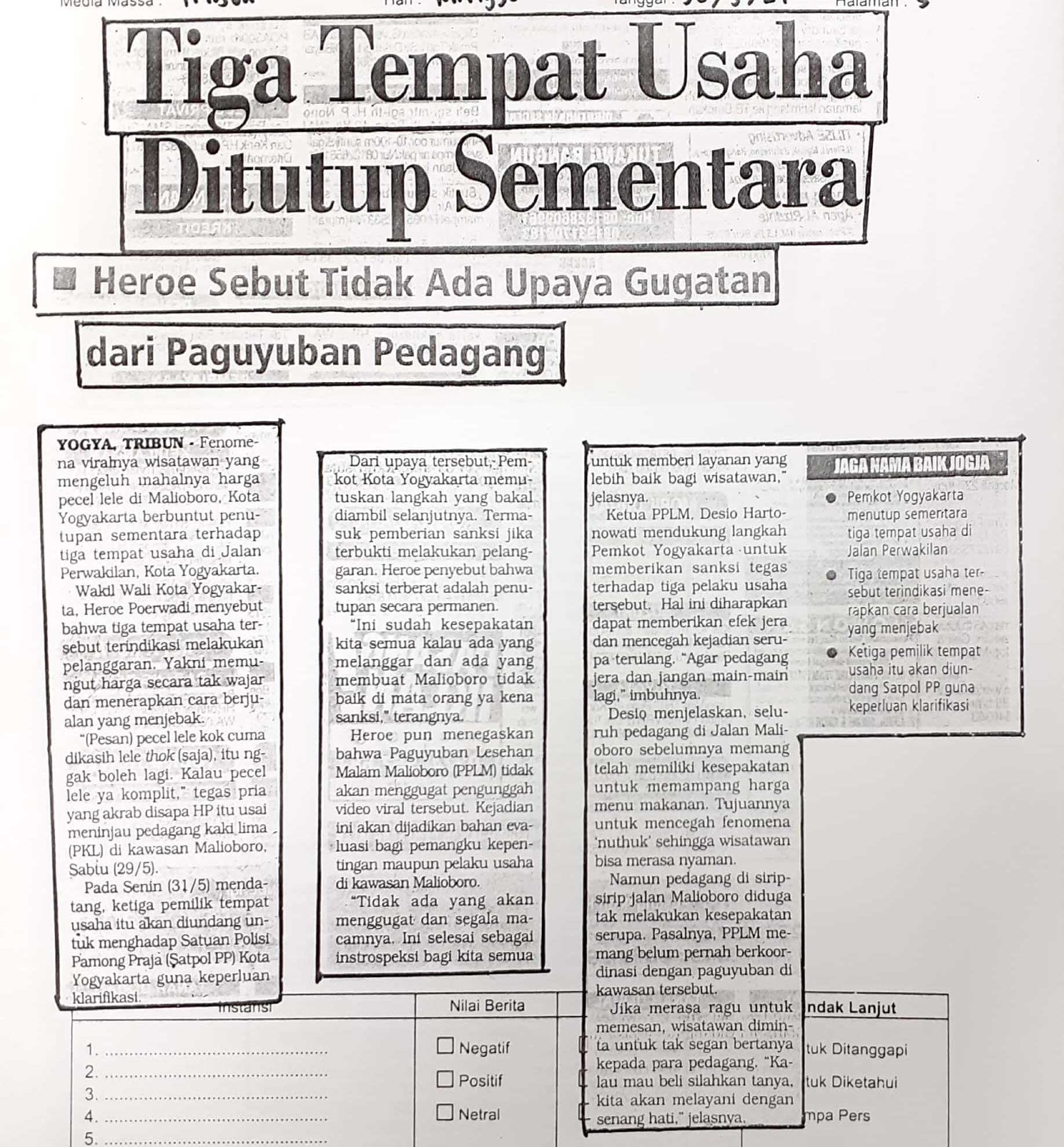 Kliping jogja terbaru