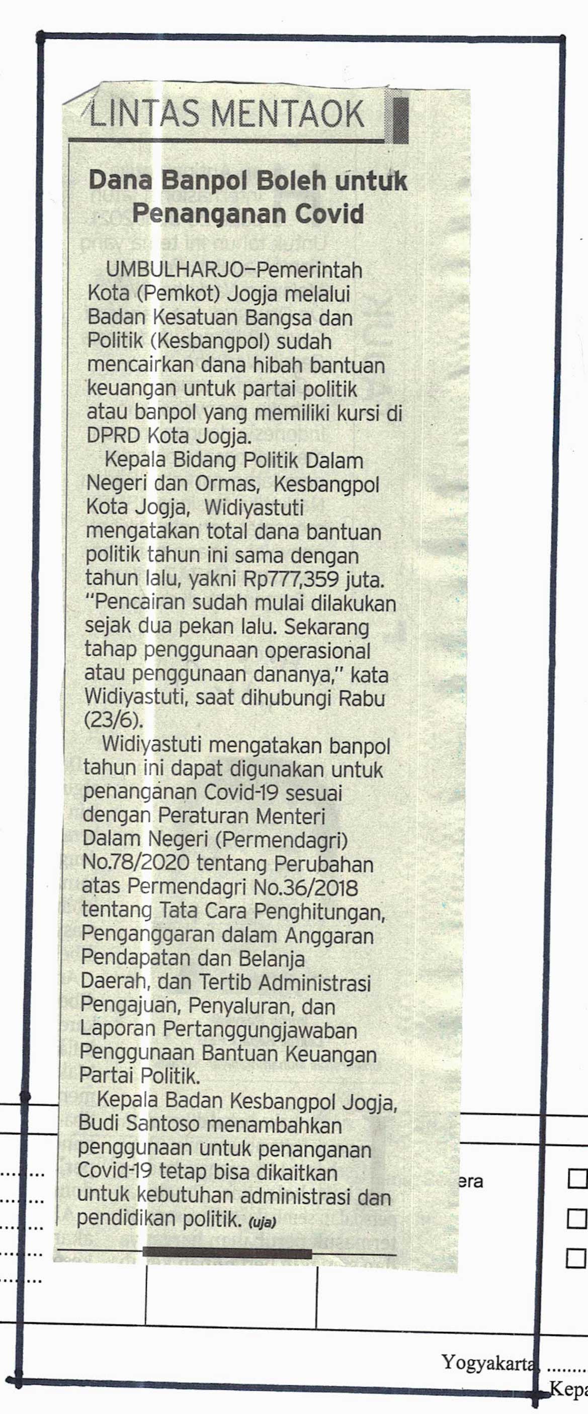 Kliping jogja terbaru