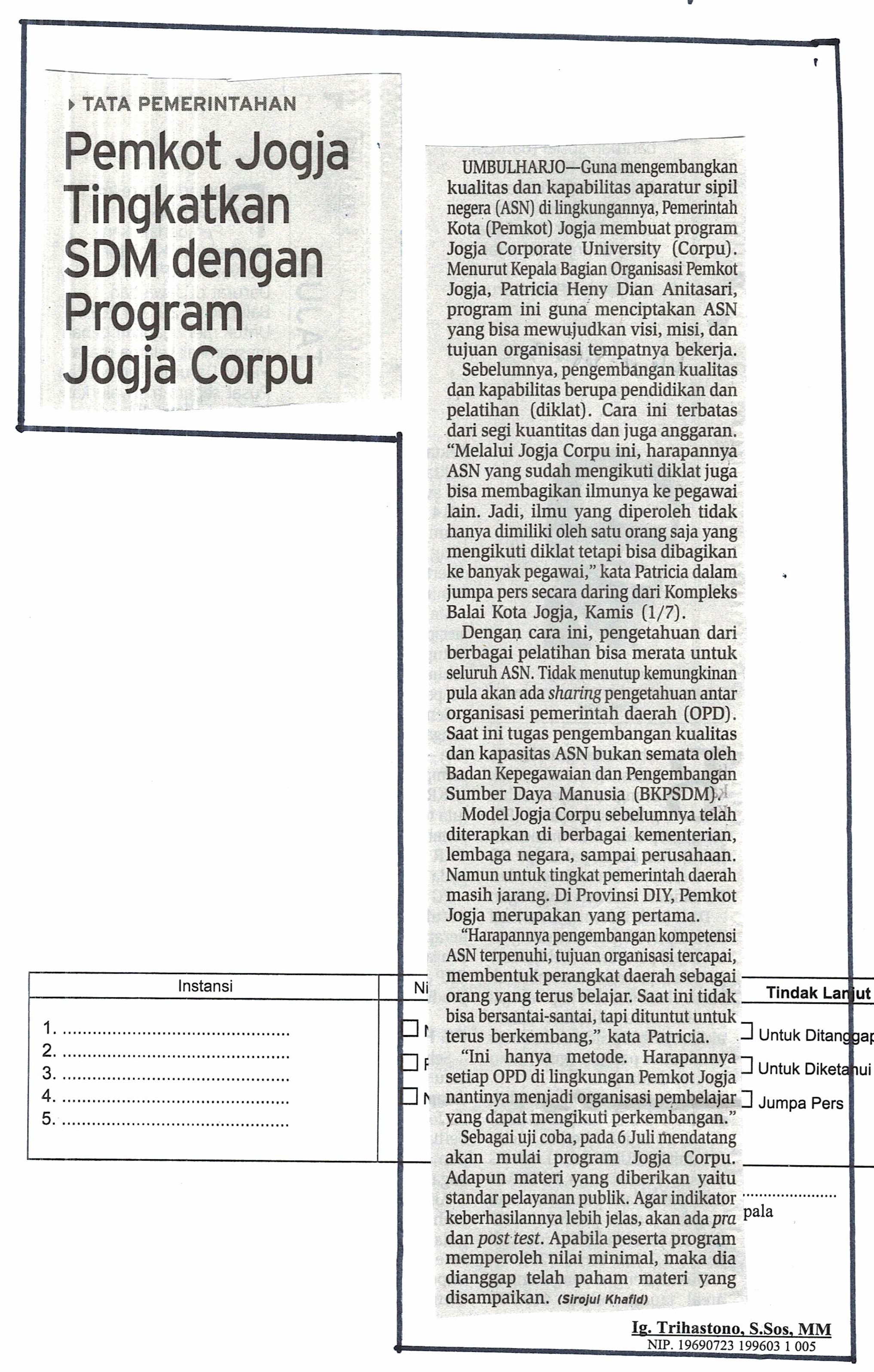 Kliping jogja terbaru