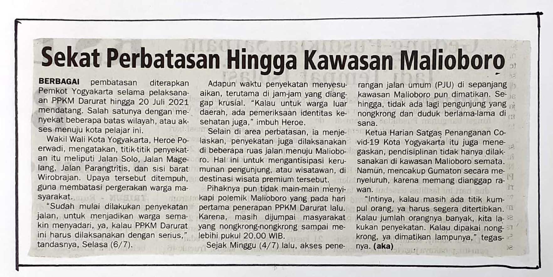 Kliping jogja terbaru