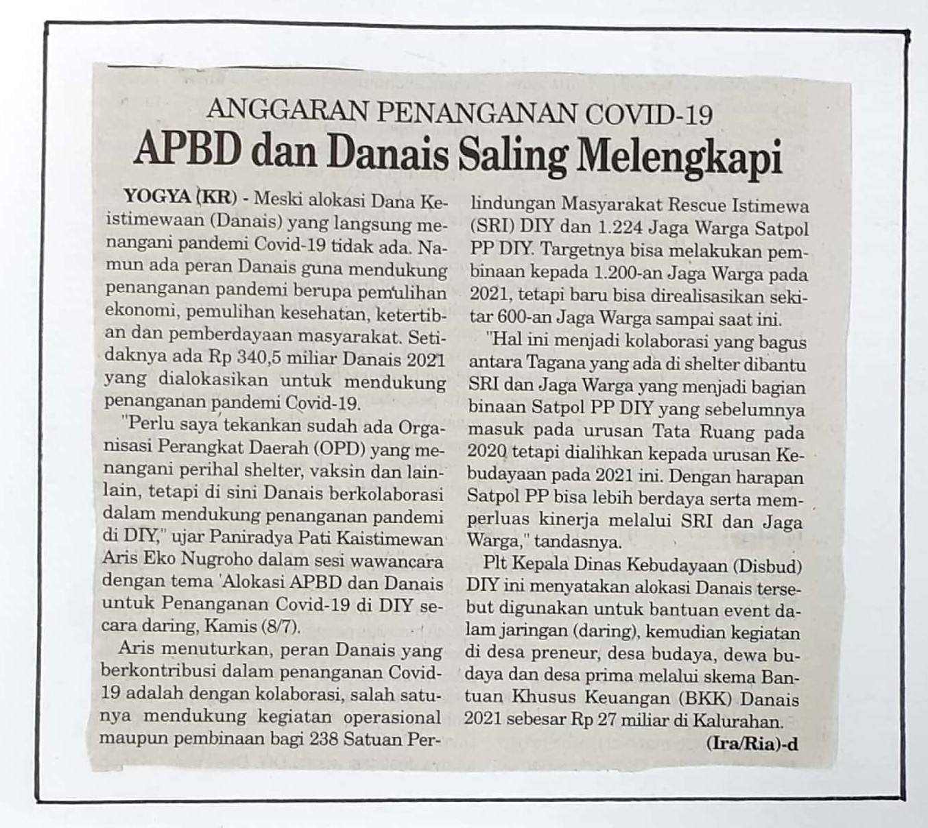 Kliping jogja terbaru