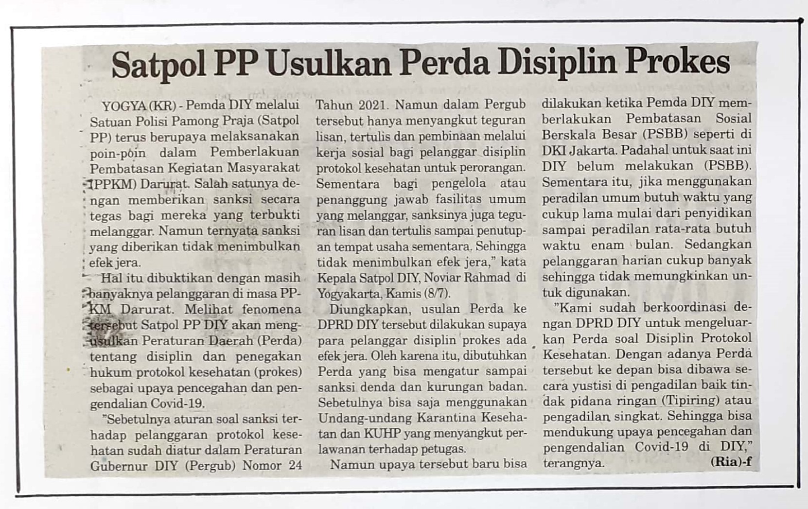 Kliping jogja terbaru