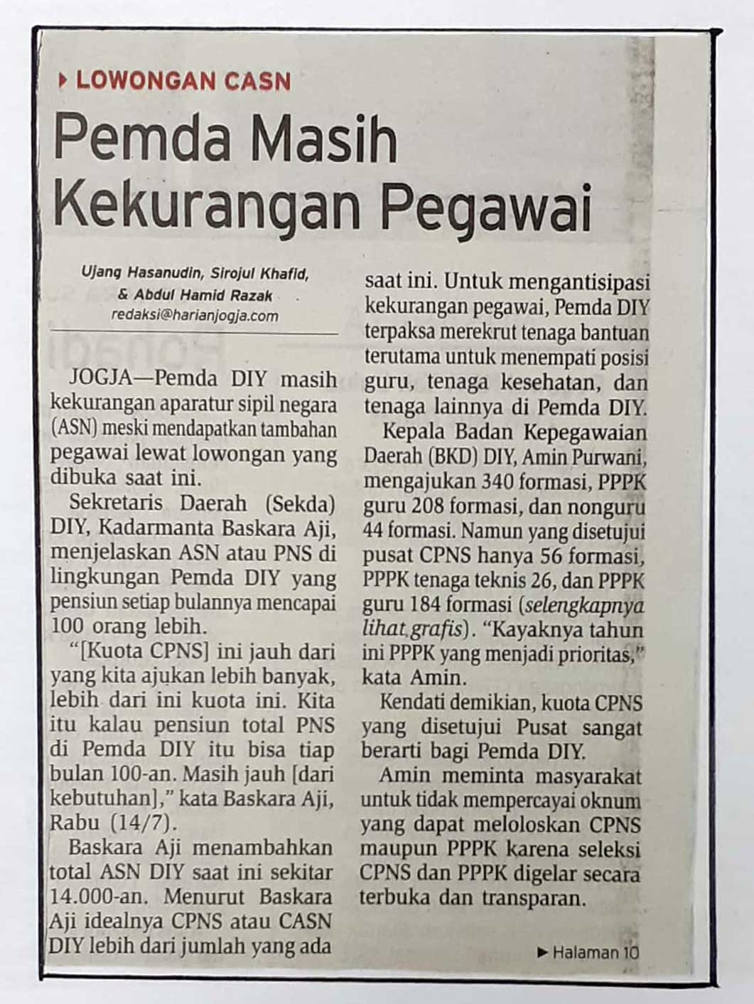 Kliping jogja terbaru