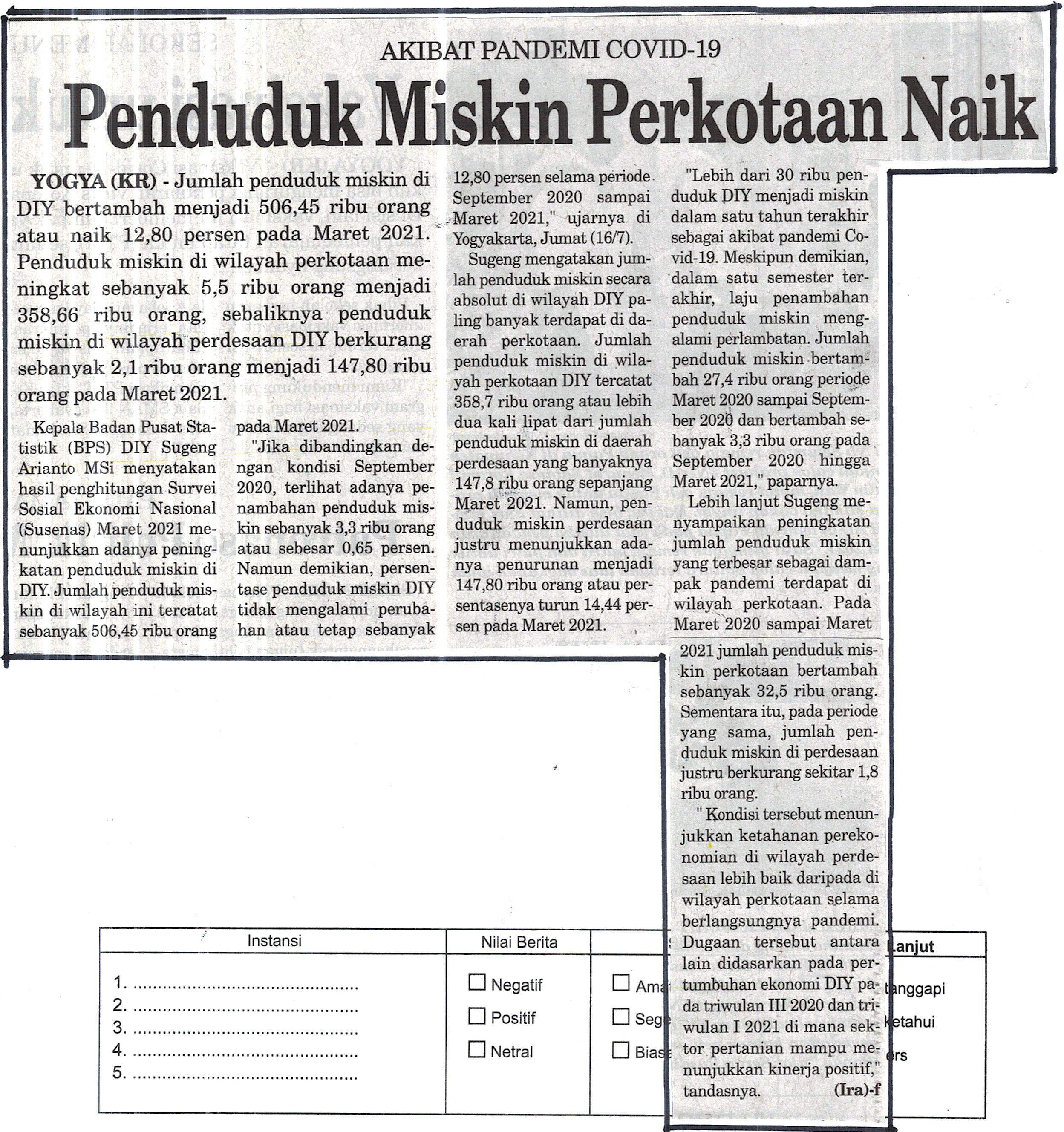 Kliping jogja terbaru