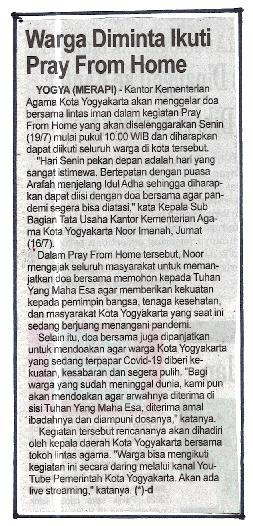 Kliping jogja terbaru