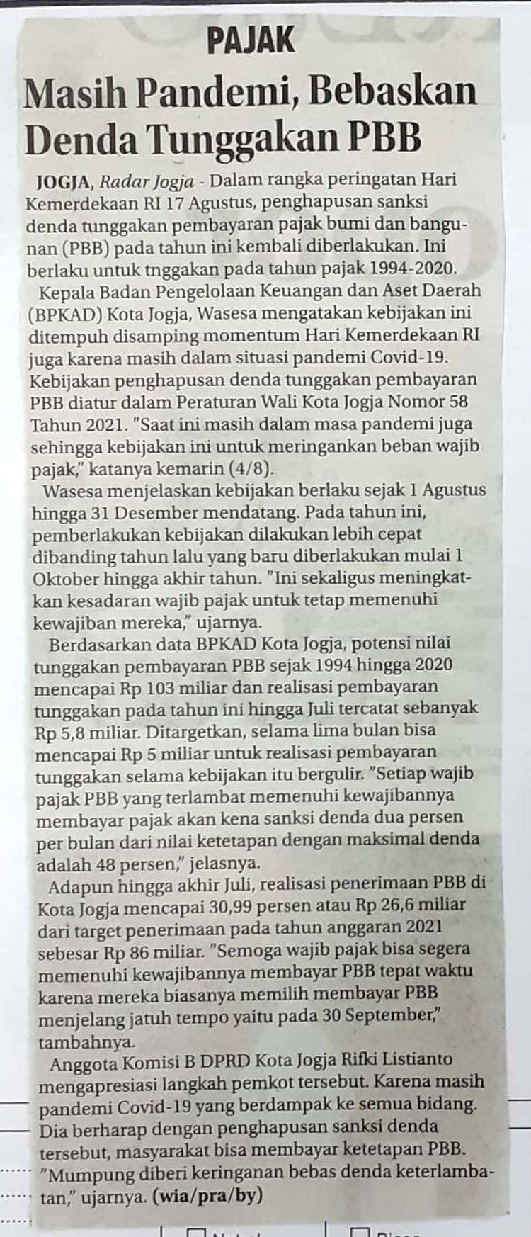 Kliping jogja terbaru