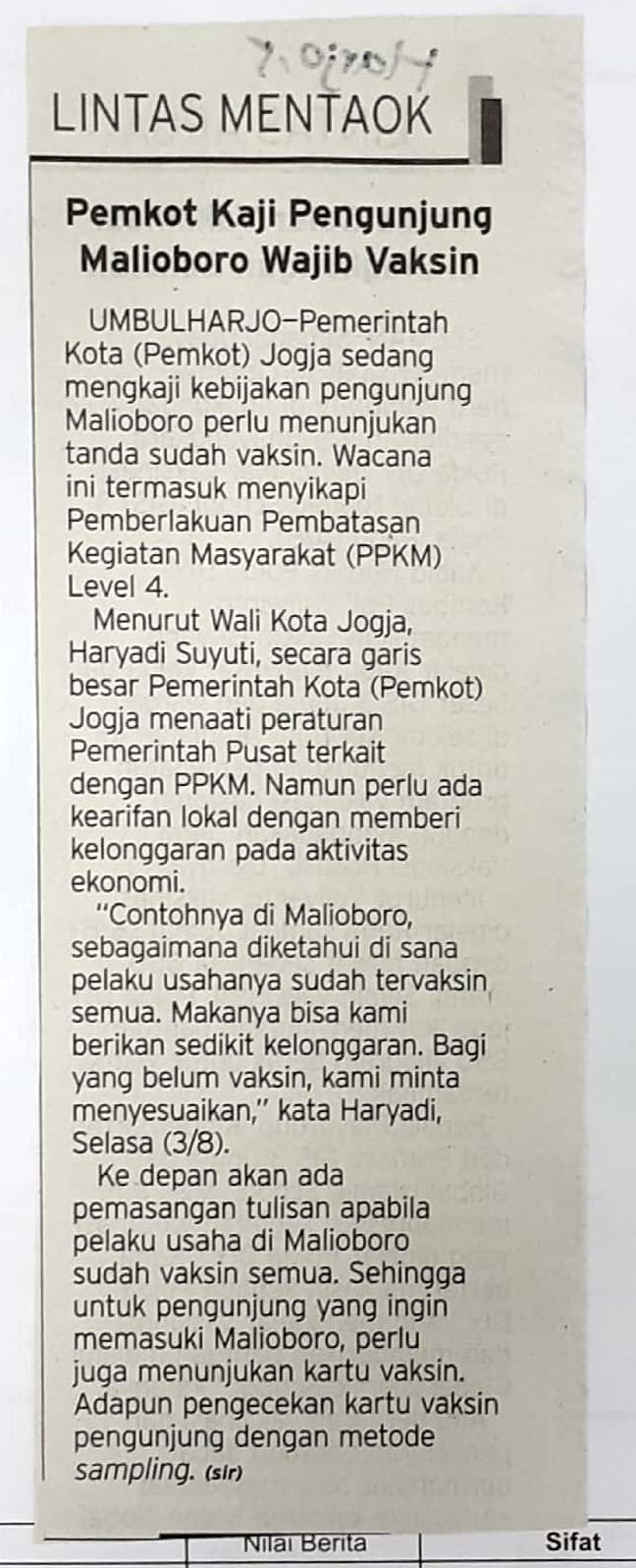 Kliping jogja terbaru