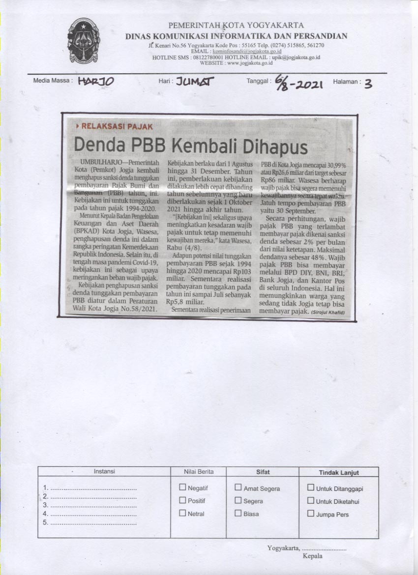 Kliping jogja terbaru