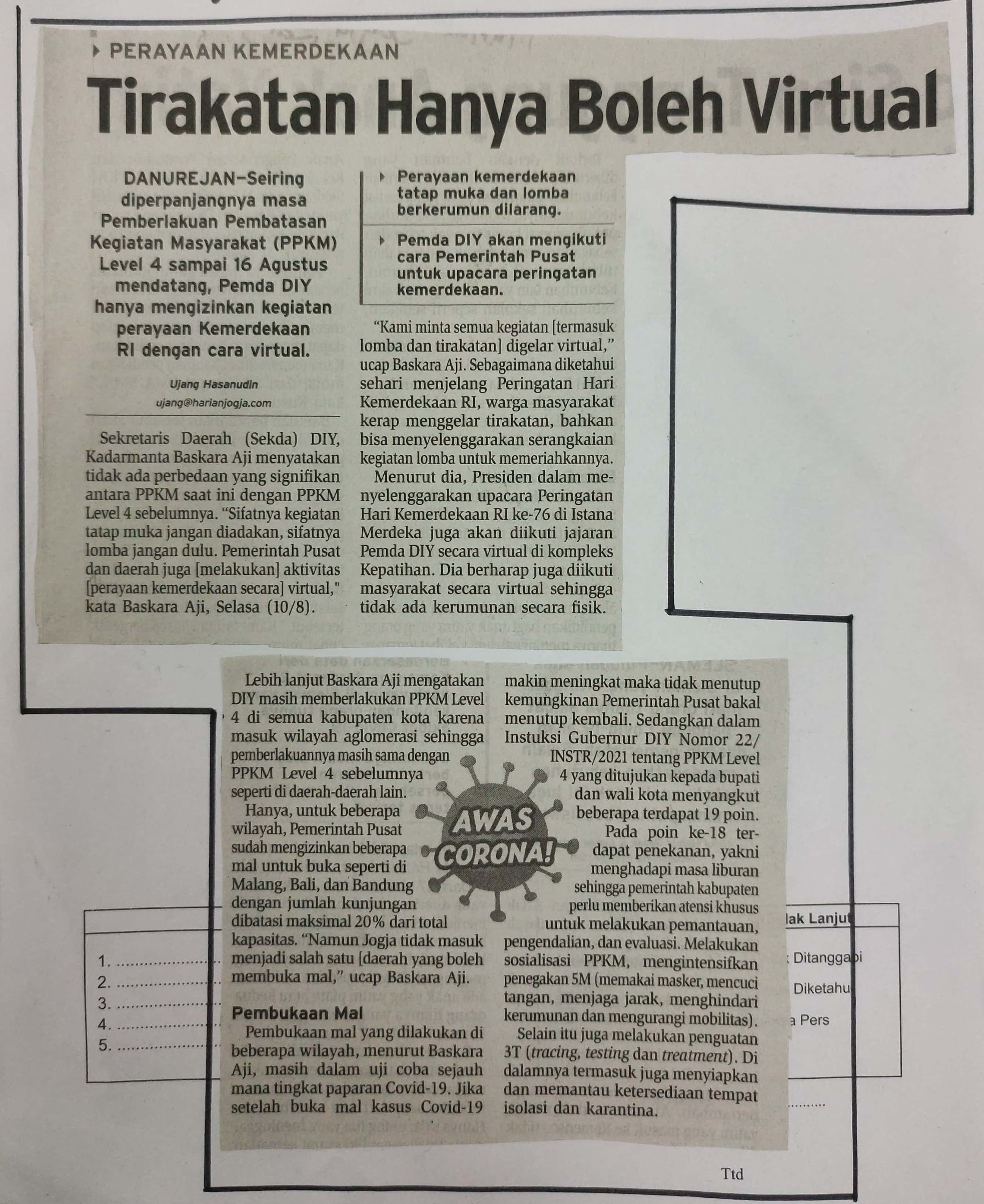 Kliping jogja terbaru