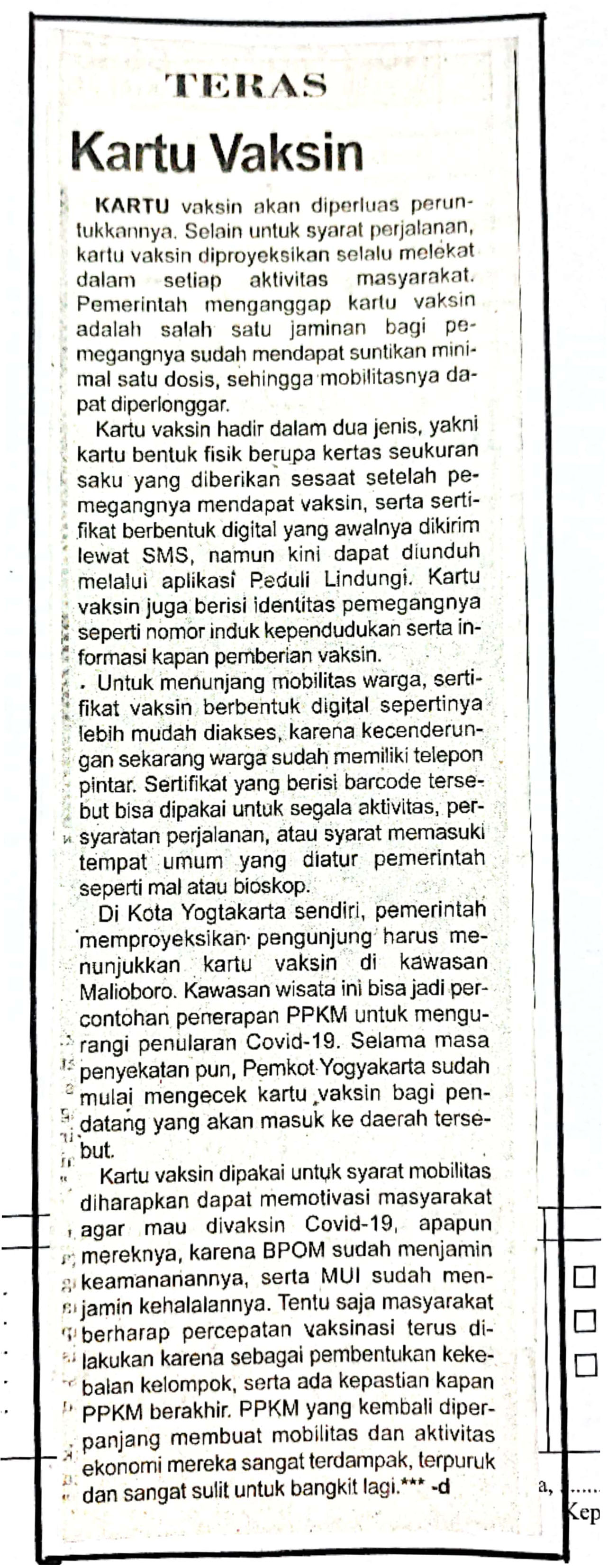 Kliping jogja terbaru