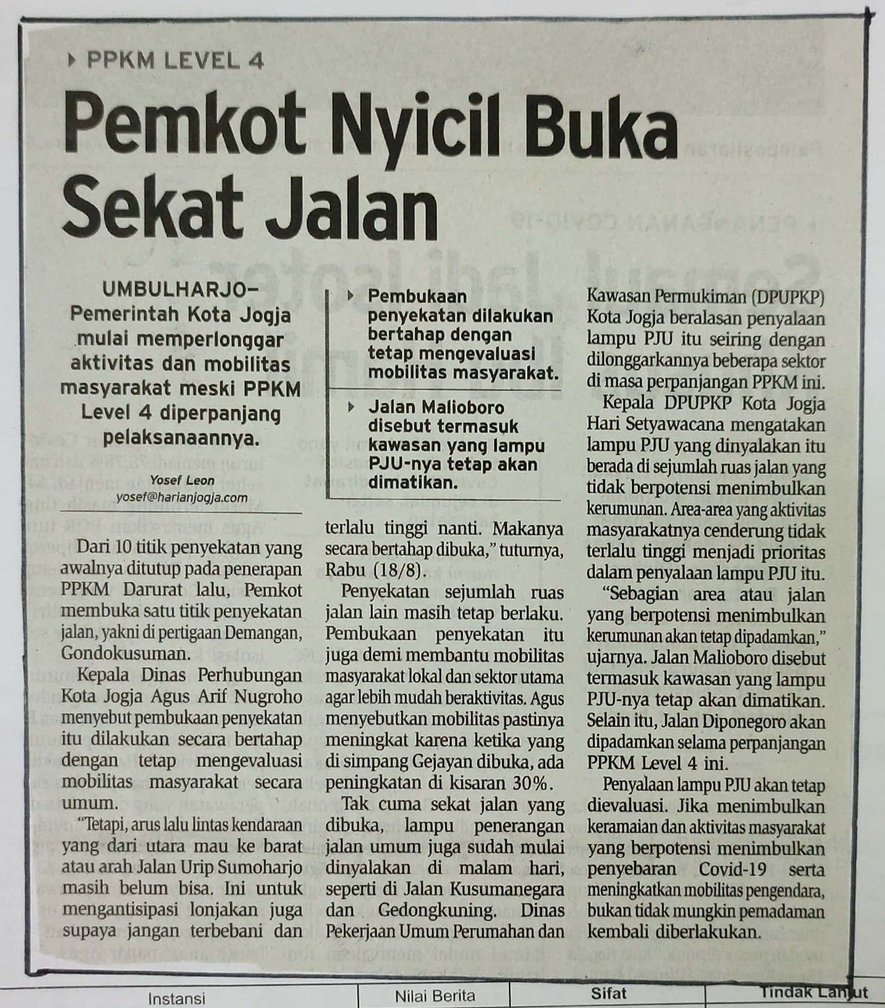Kliping jogja terbaru