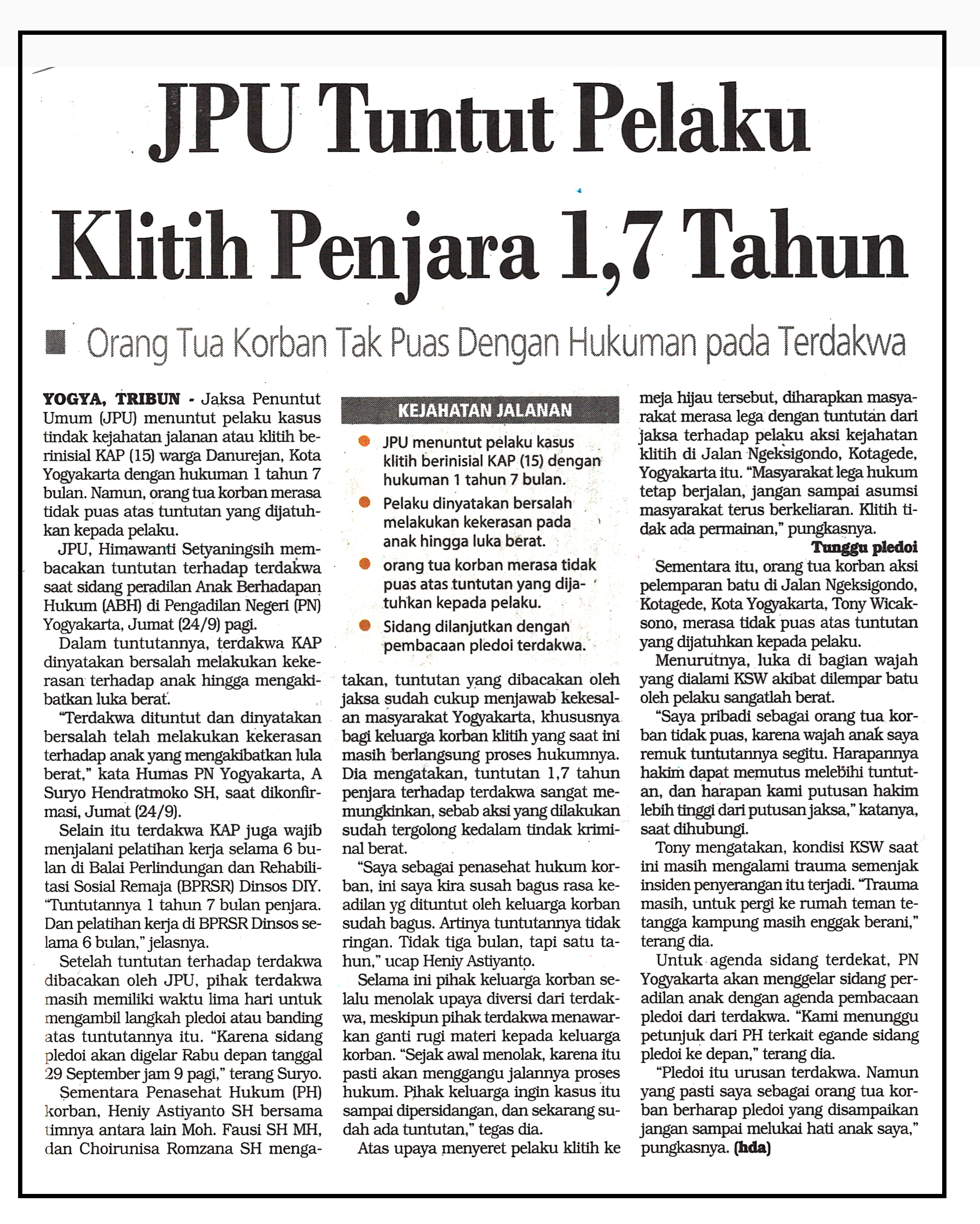 Kliping jogja terbaru